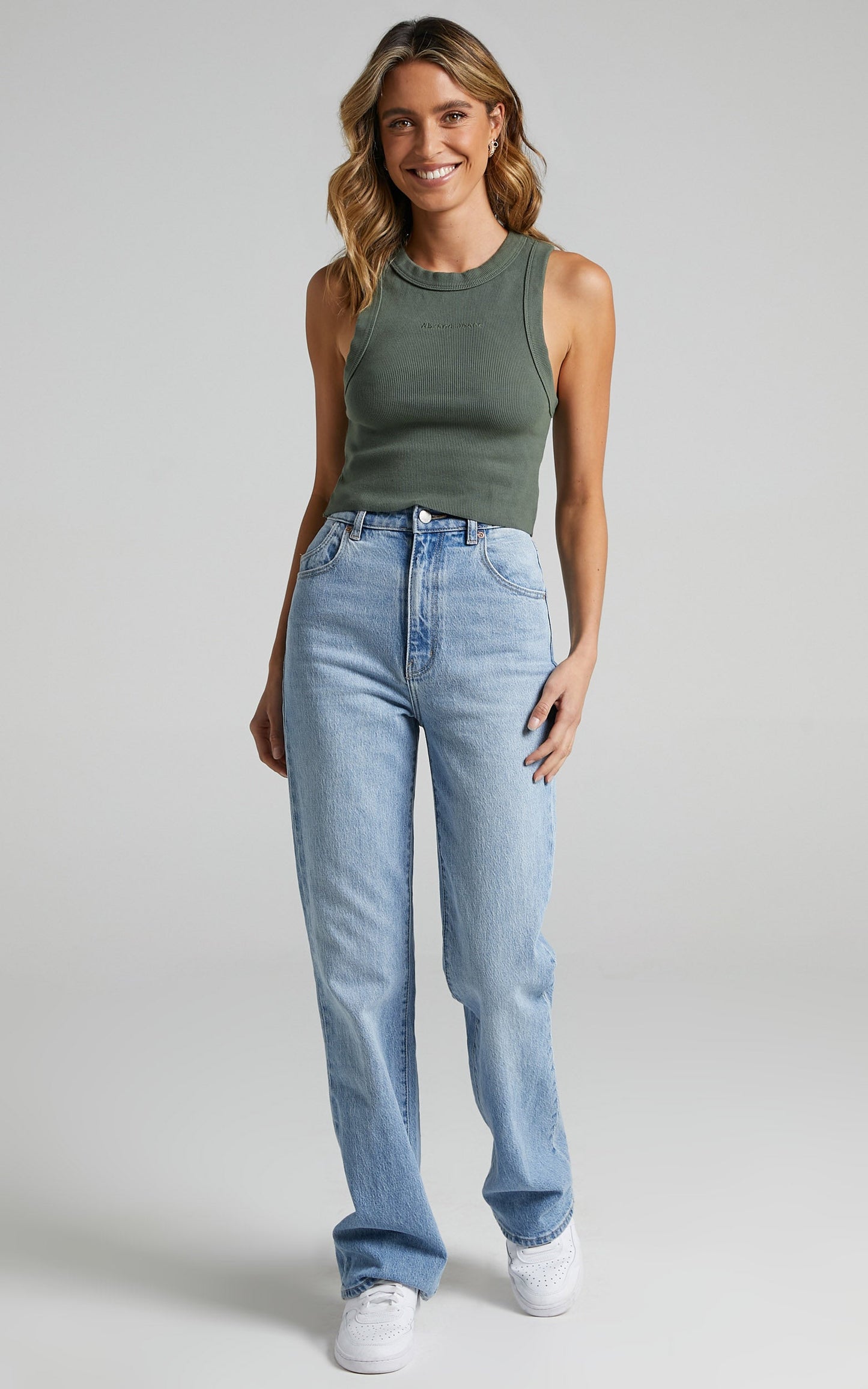 Abrand - A Heather Singlet in Olive