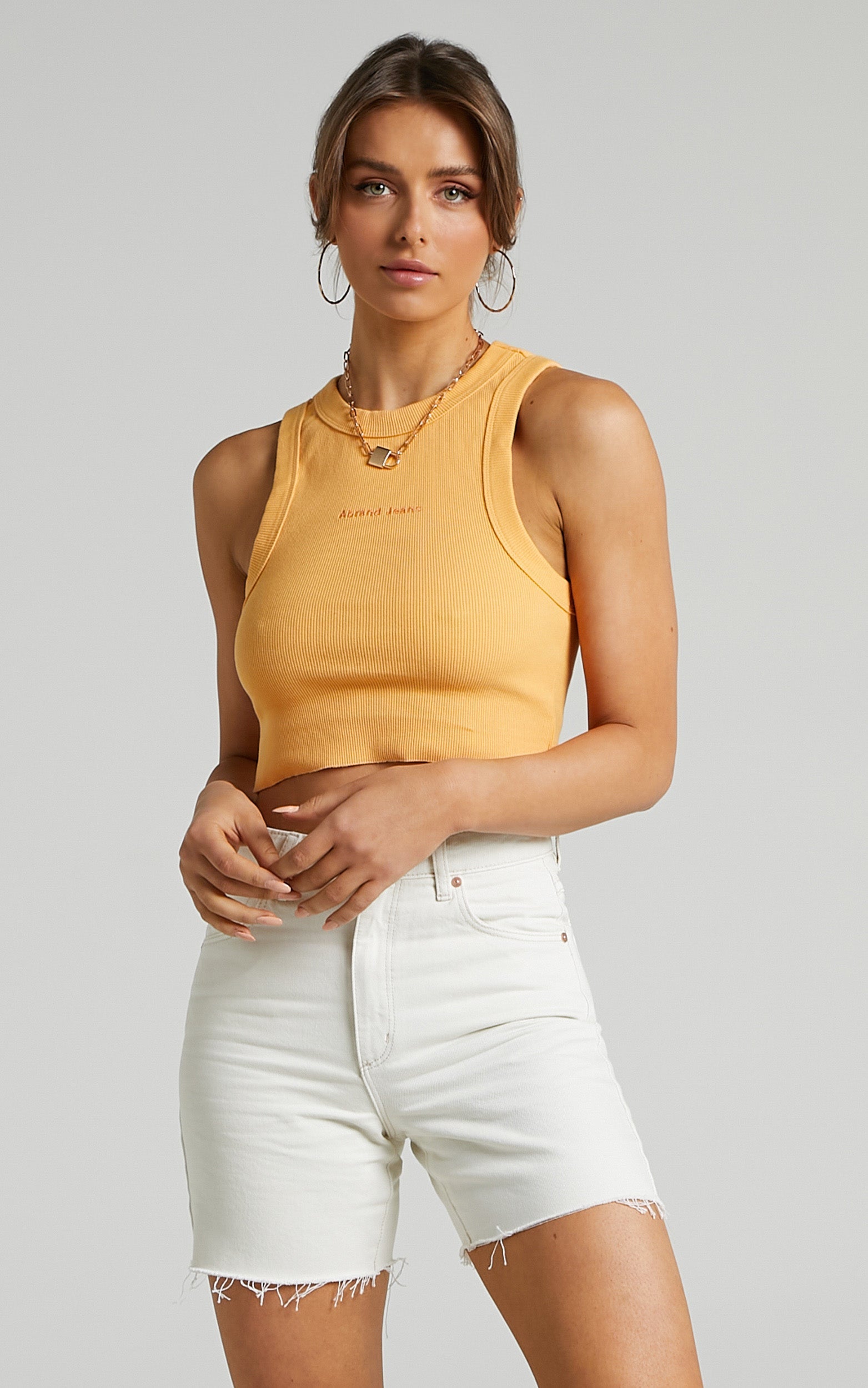 Abrand - A Heather Singlet in Tangerine