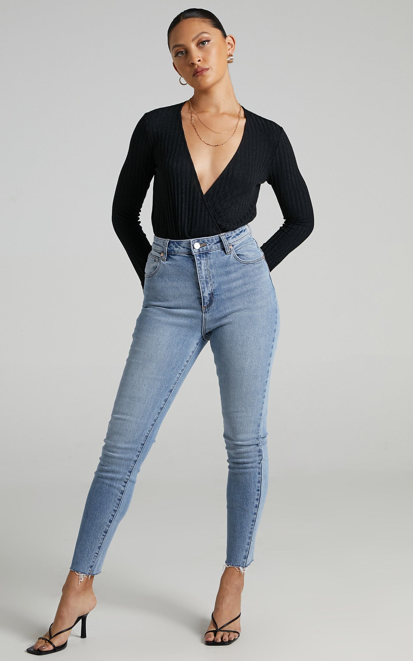 Abrand - A High Skinny Ankle Basher Jean in Brigitte