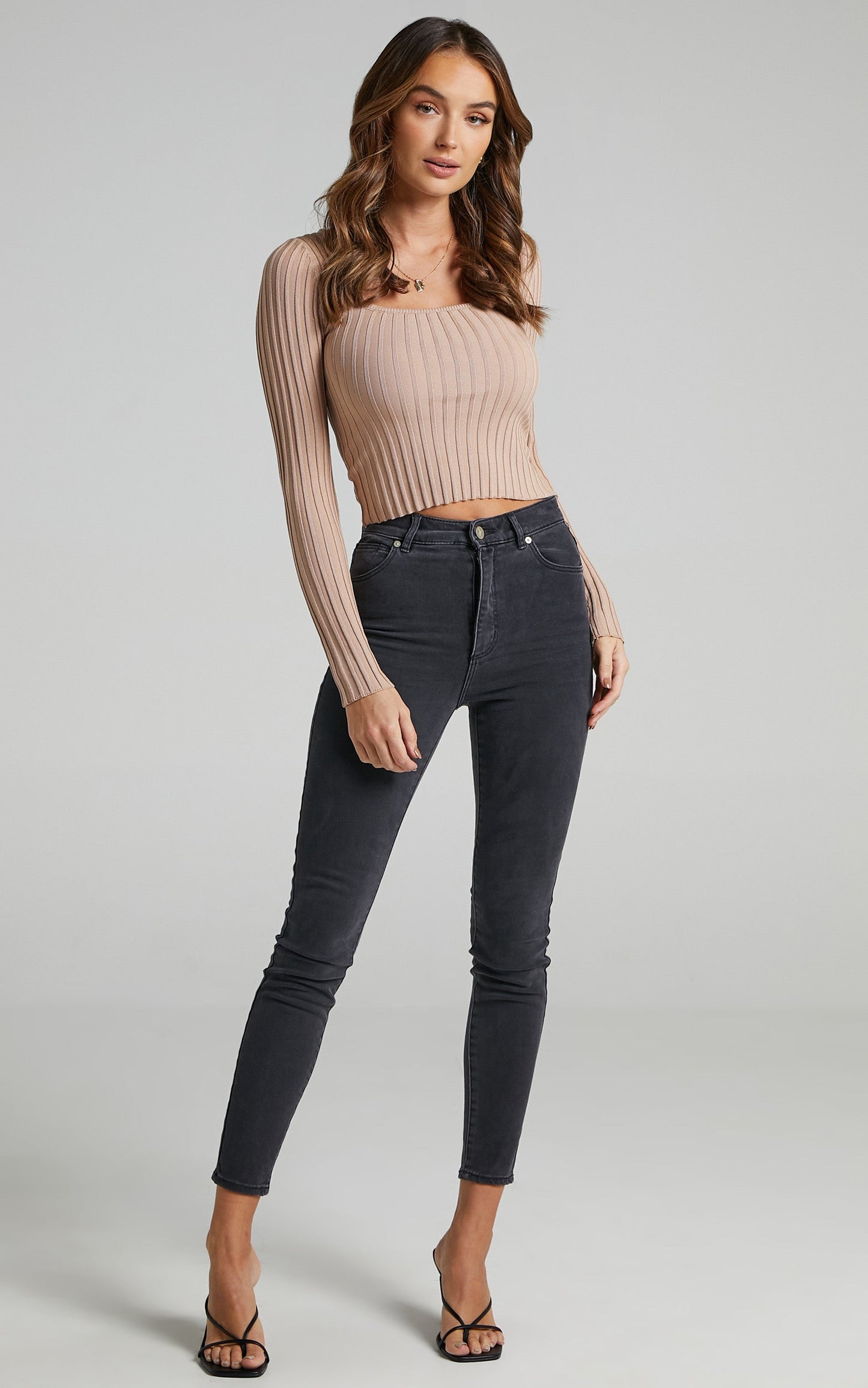 Abrand - A High Skinny Ankle Basher Jean in Graphite
