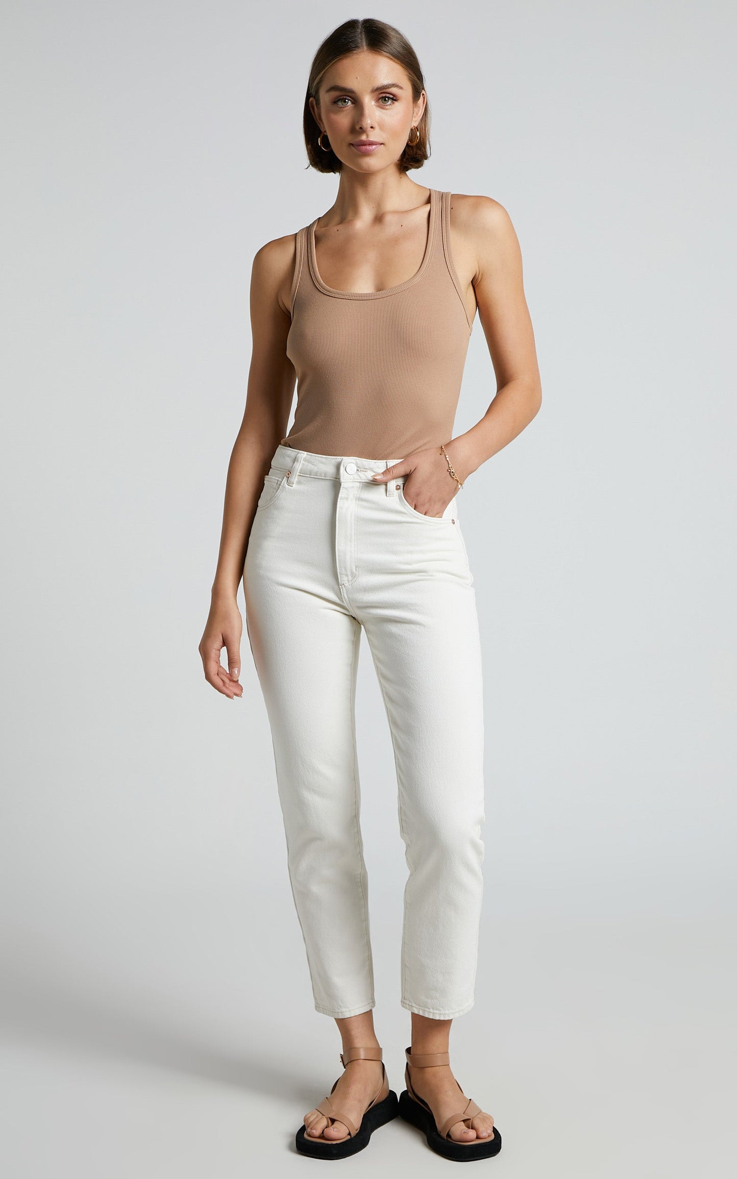 Abrand - A '94 High Slim Jean in STONE WHITE