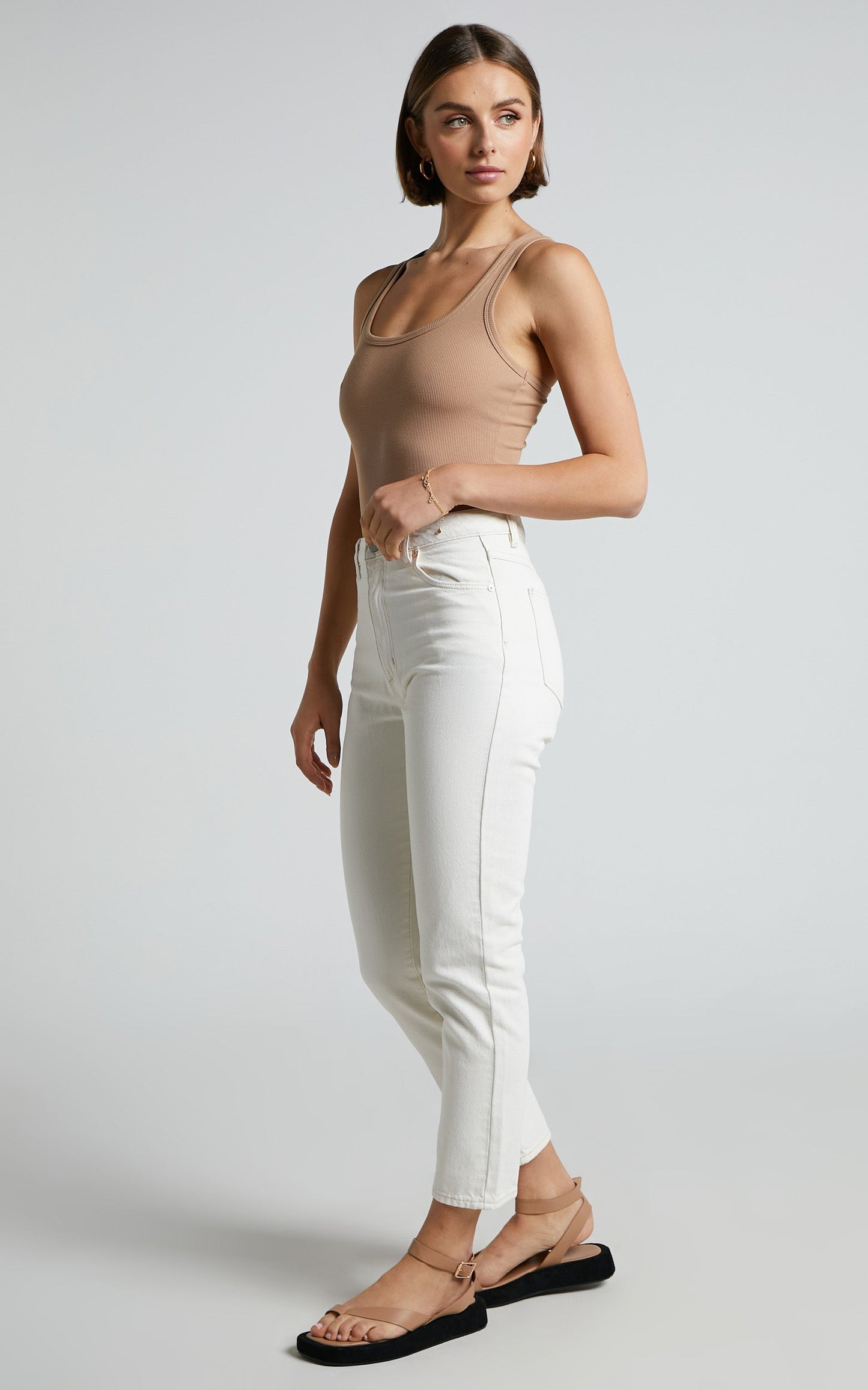 Abrand - A '94 High Slim Jean in STONE WHITE