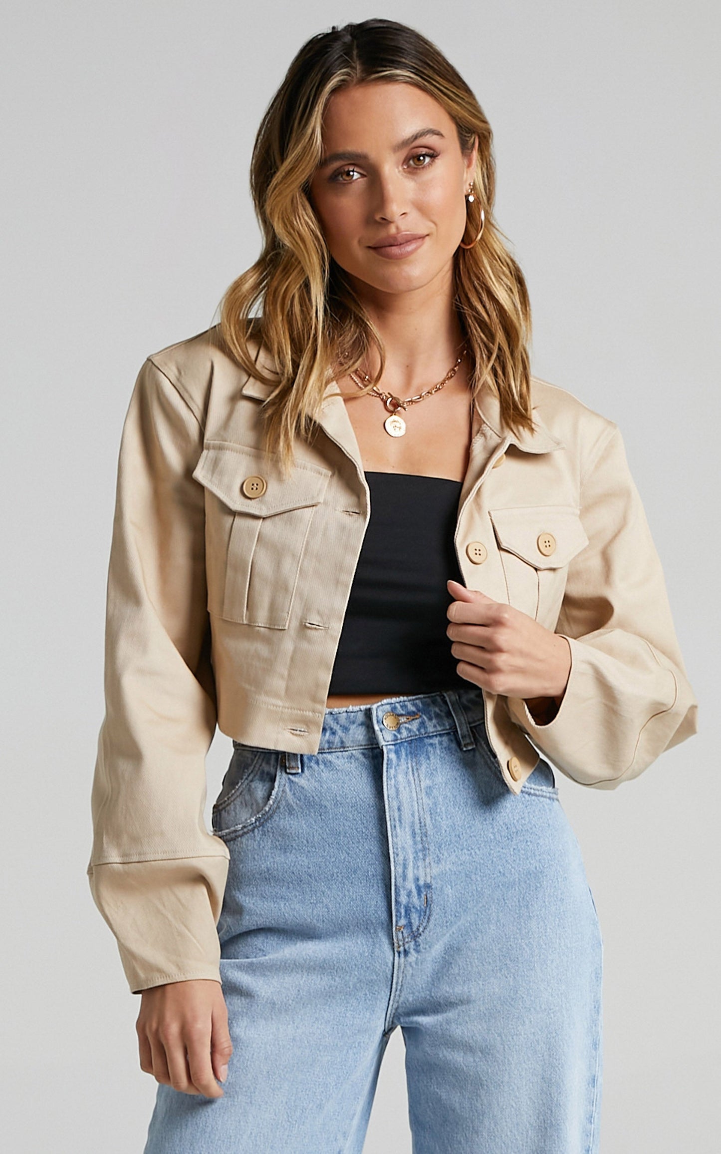Adalita Top in Beige