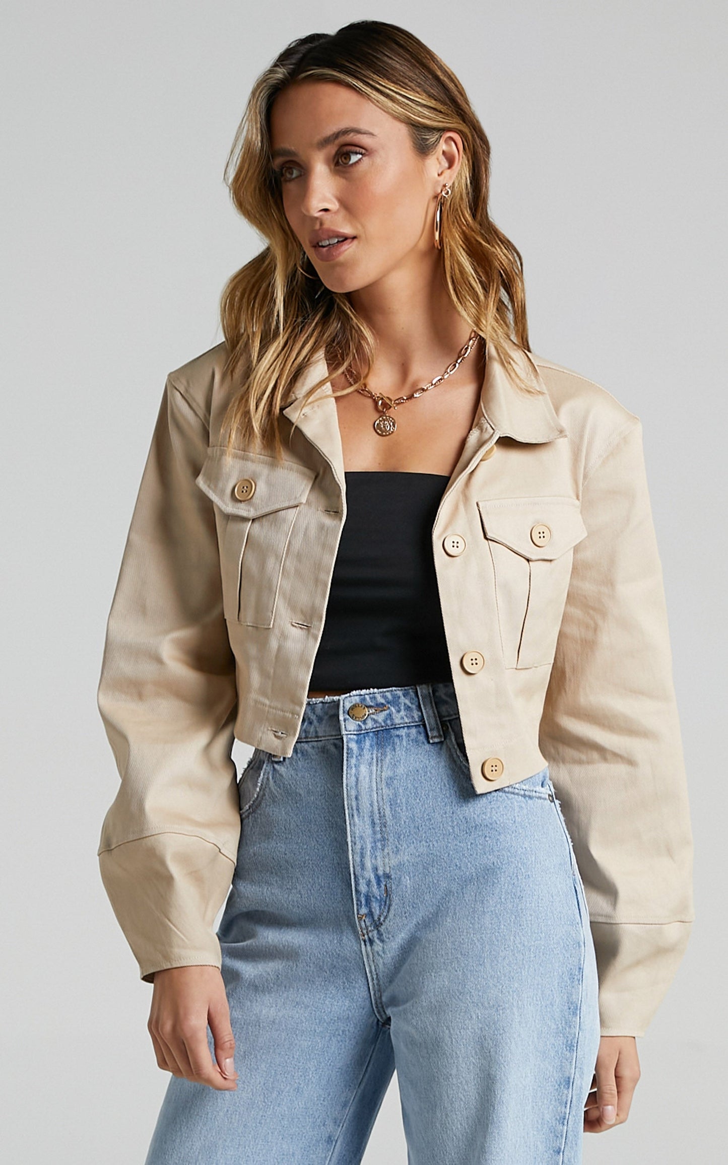 Adalita Top in Beige