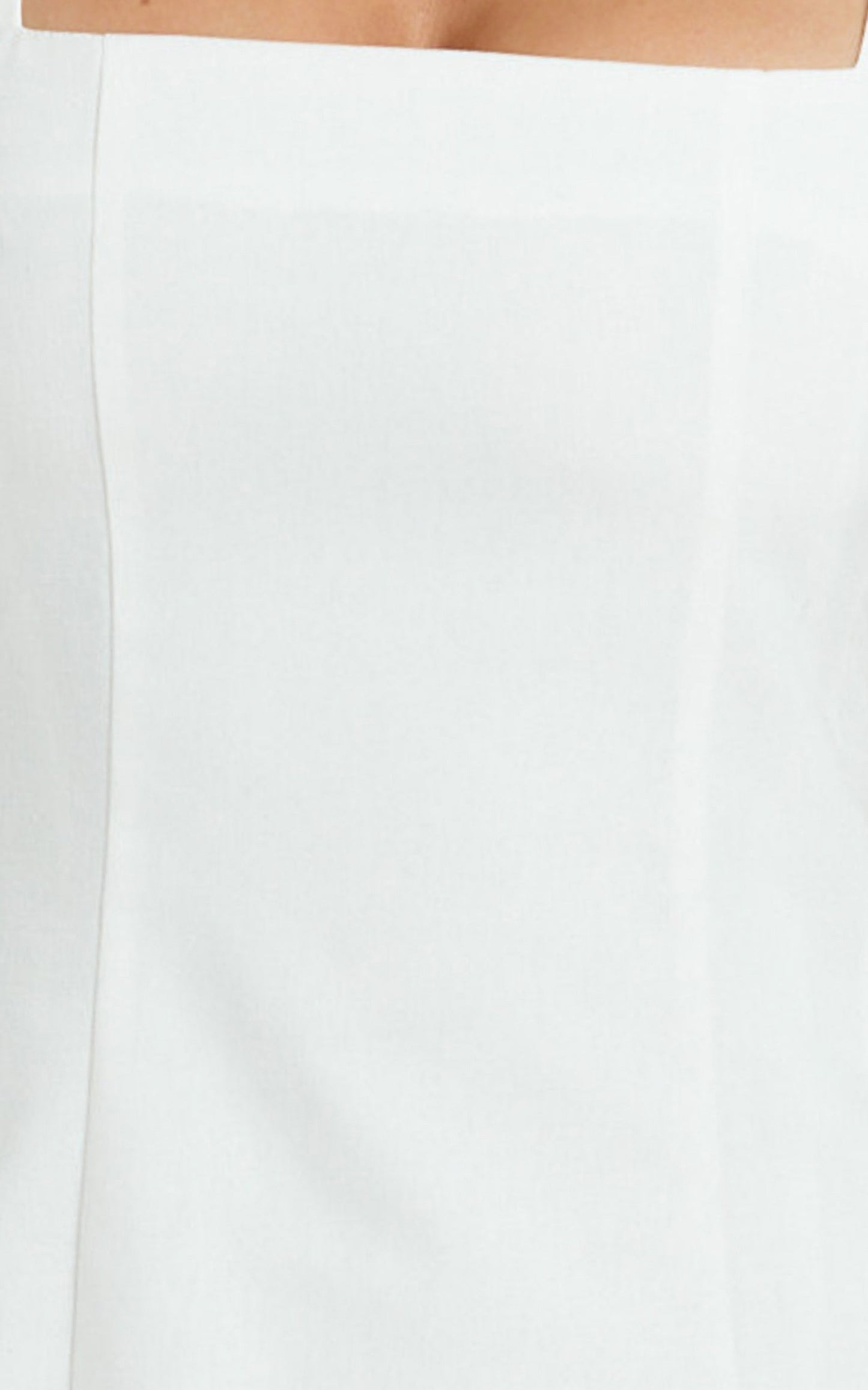 Adiana Mini Dress - Linen Square Neck Shirred Back A Line Dress in Off White