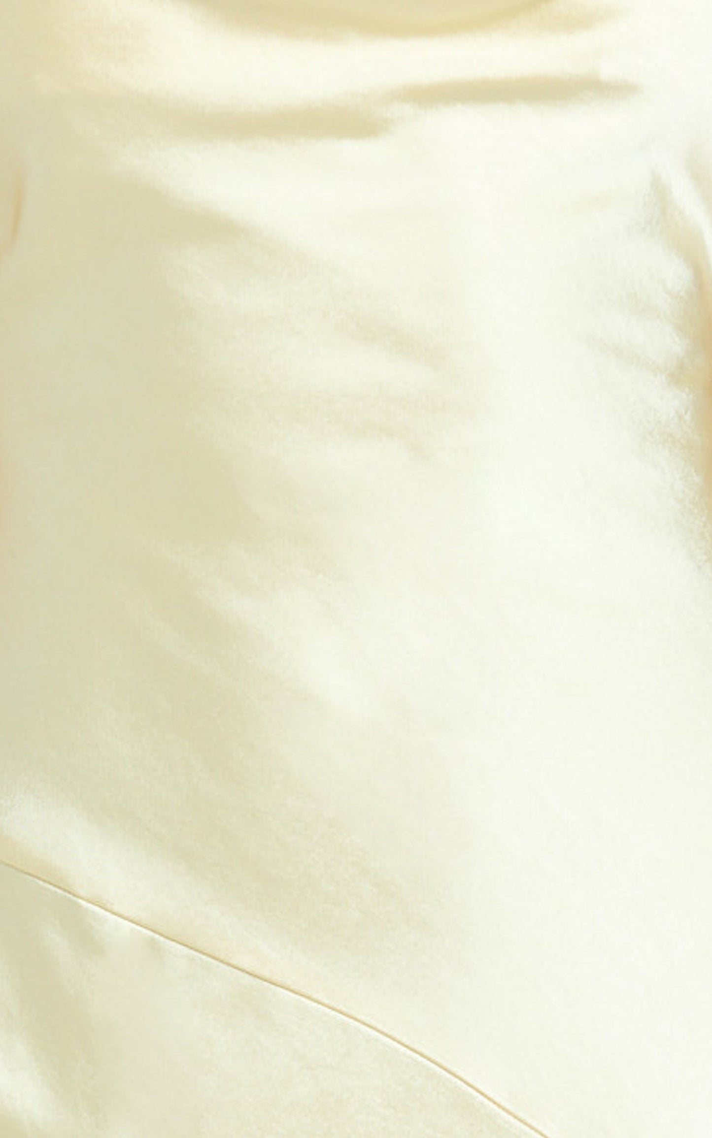 Adilah Maxi Dress - Cowl Neck Satin Dress in Butter Yellow