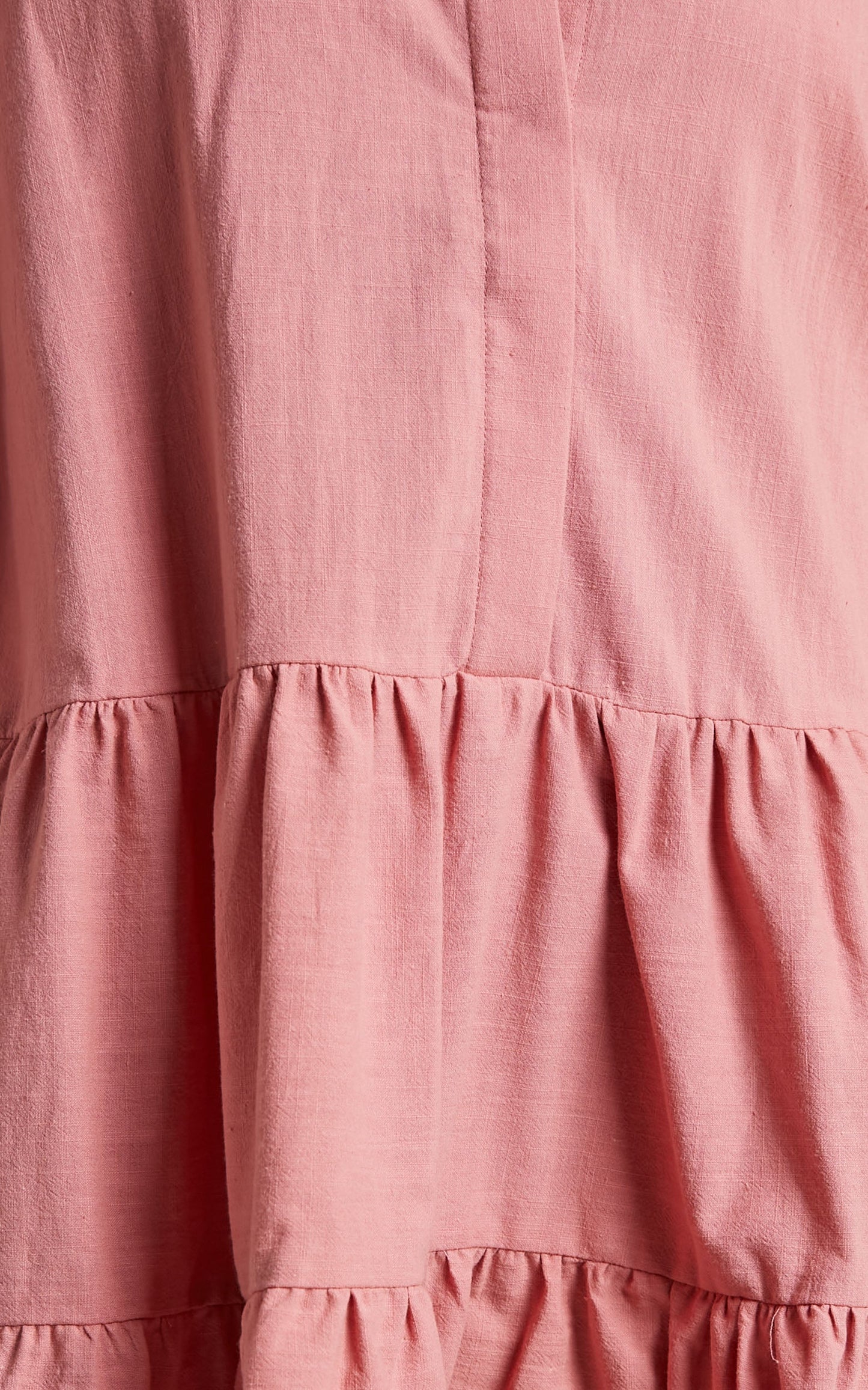 Adriana Mini Dress - Collared Tiered Dress in Dusty Pink