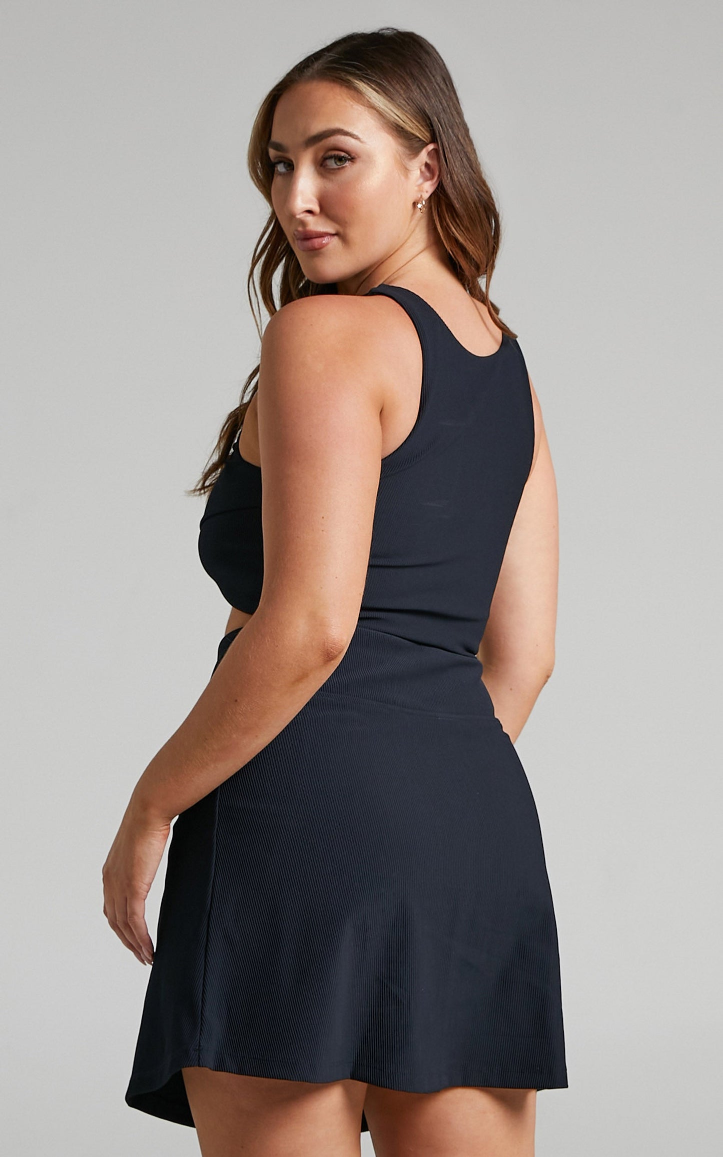 Aim'n - Micro Rib Crop Top in Black