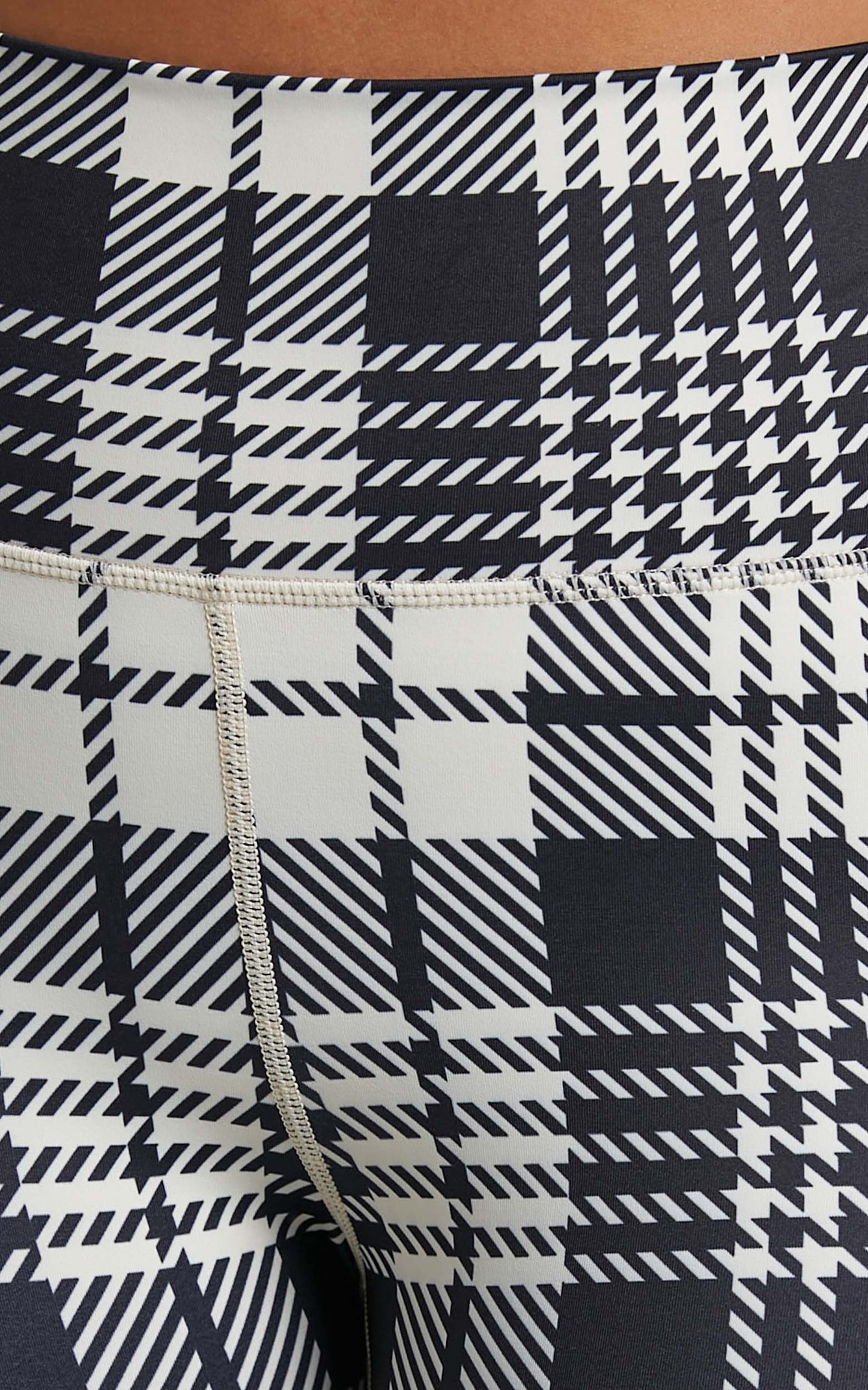 Aim'n - Plaid Check Biker Shorts in Black