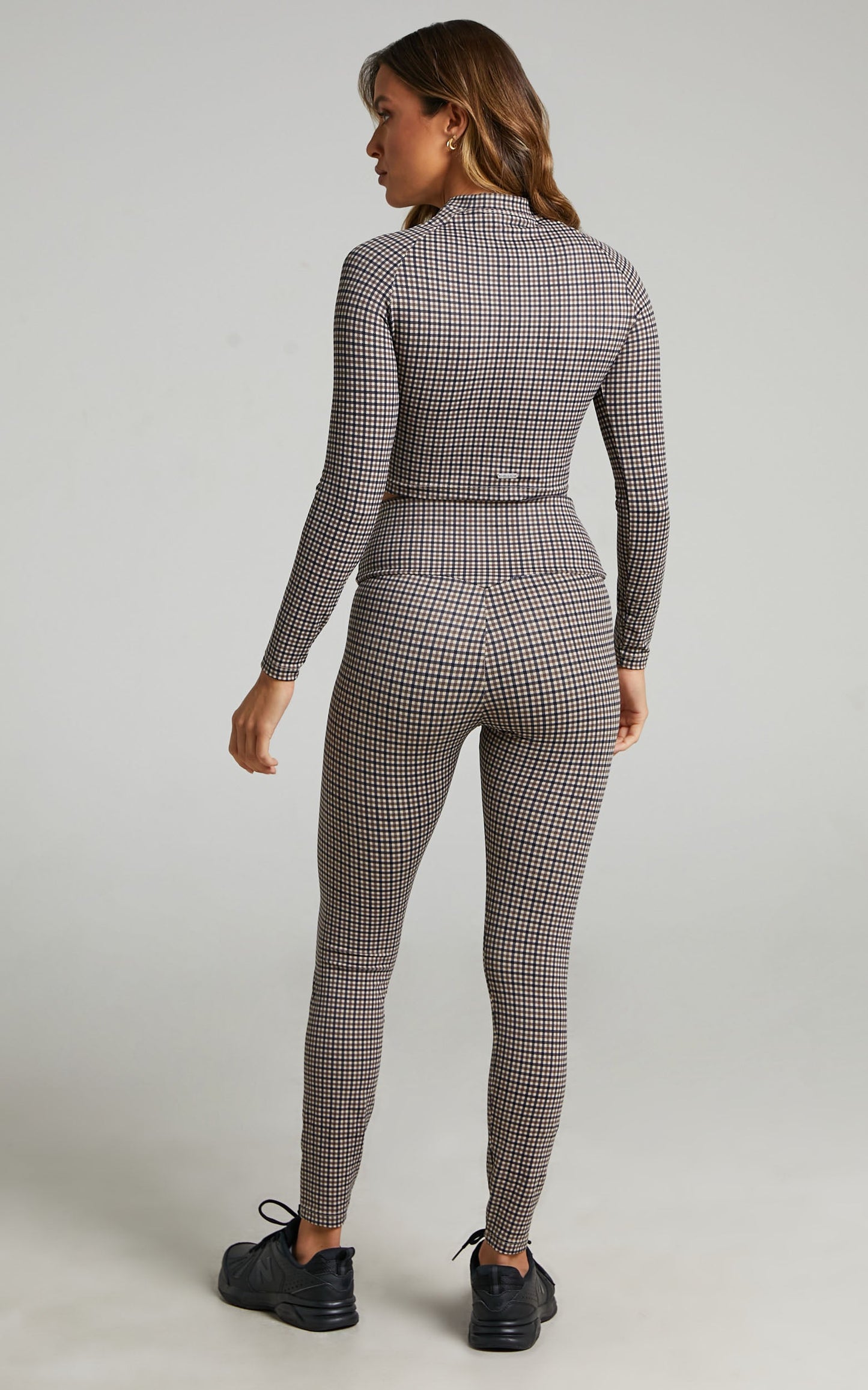 Aim'n - CROPPED LONG SLEEVE in Pepita