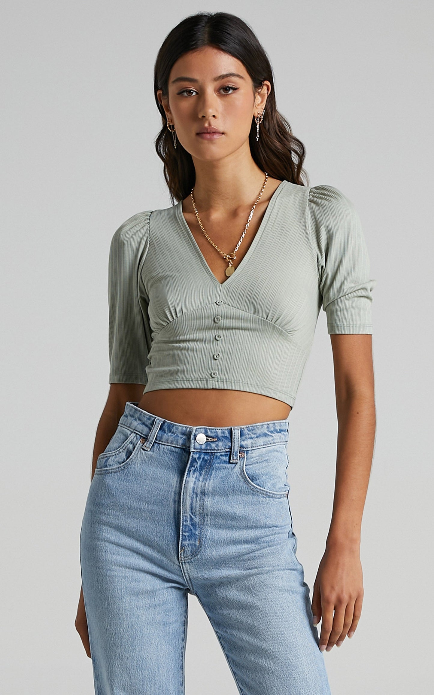 Akaroa Top in Sage