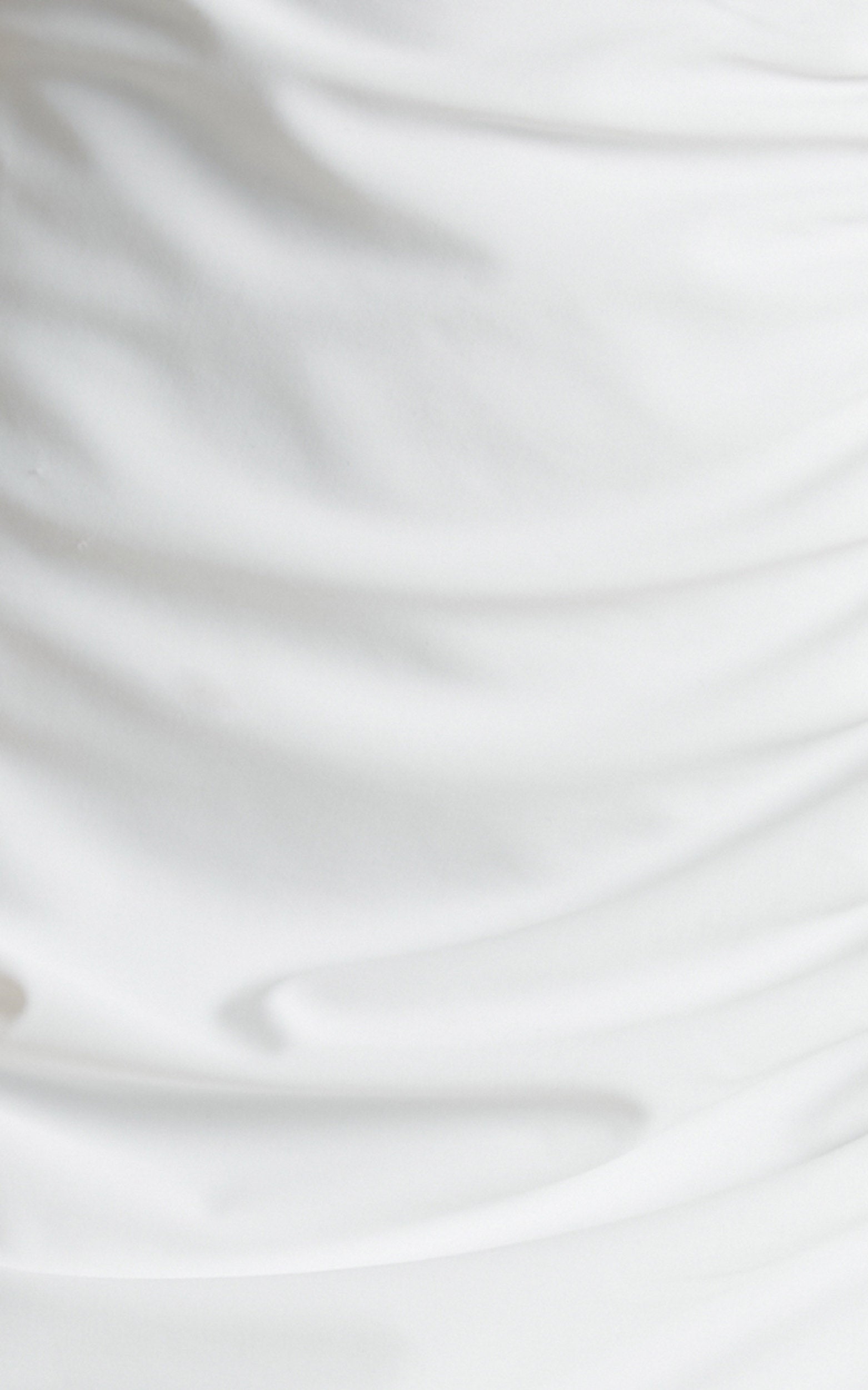 Alara Midi Dress - Cutout Ruched Dress in White