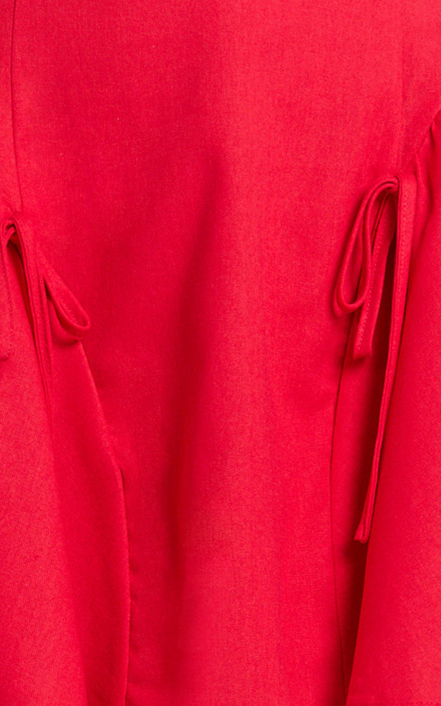 Alexi Mini Dress - Halter Deep V Fit And Flare Dress in Red