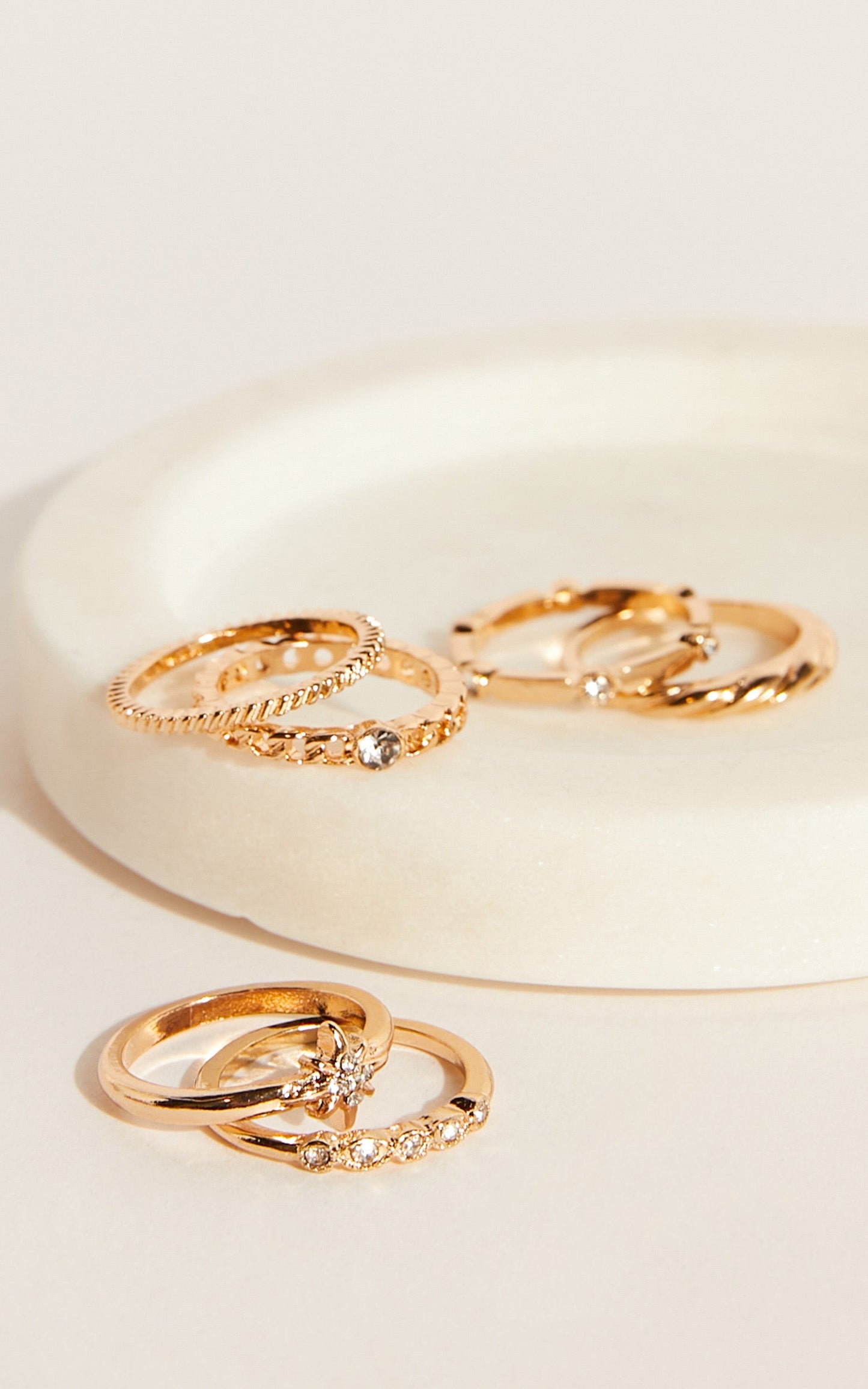 Alfaro Multipack Ring Set of 6 in Gold