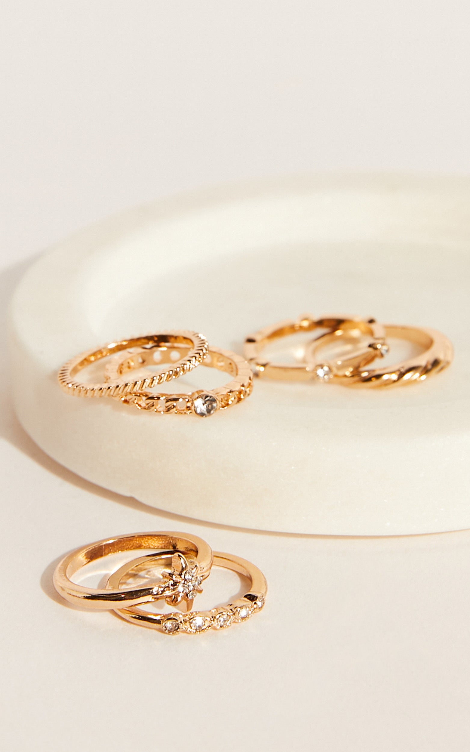 Alfaro Multipack Ring Set of 6 in Gold