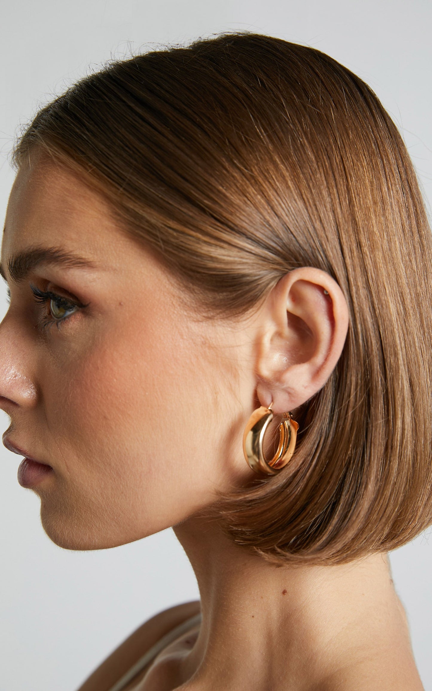 Alfie Earrings - Chunky Hoop Earrings in Gold