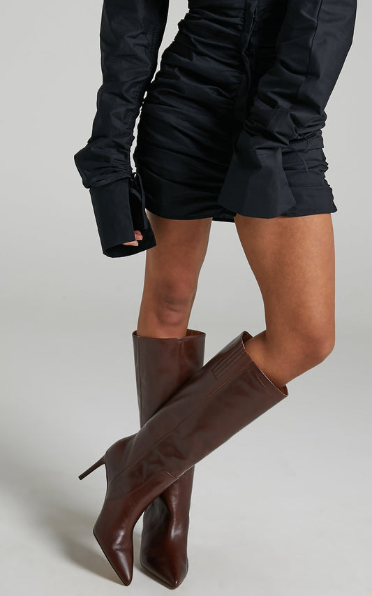 Alias Mae - Connie Boots in Choc Leather