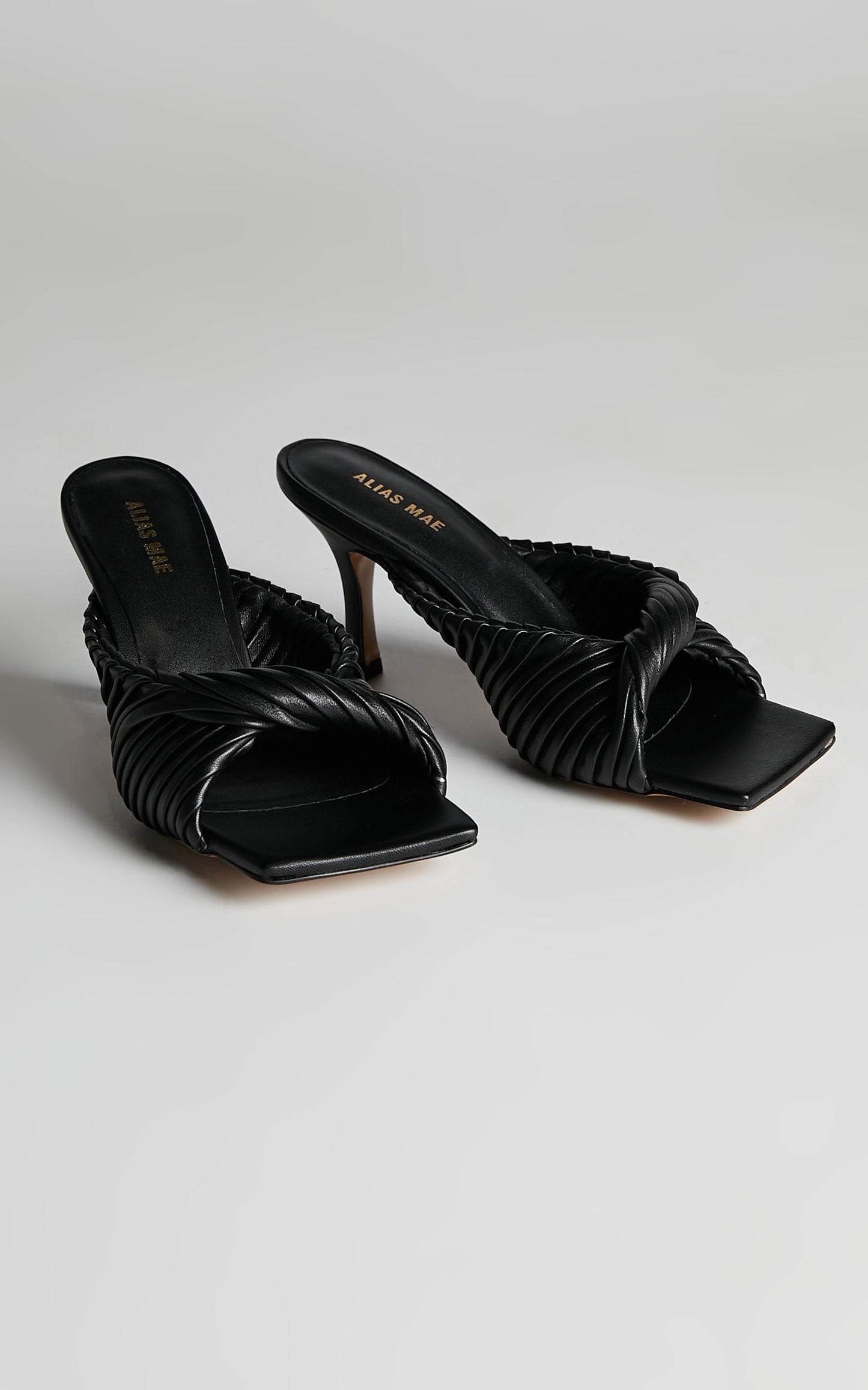 Alias Mae - FLORA HEELS in Black LEATHER