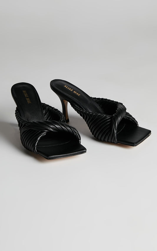Alias Mae - FLORA HEELS in Black LEATHER