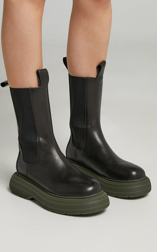 Alias Mae - Space Boots in Black Leather
