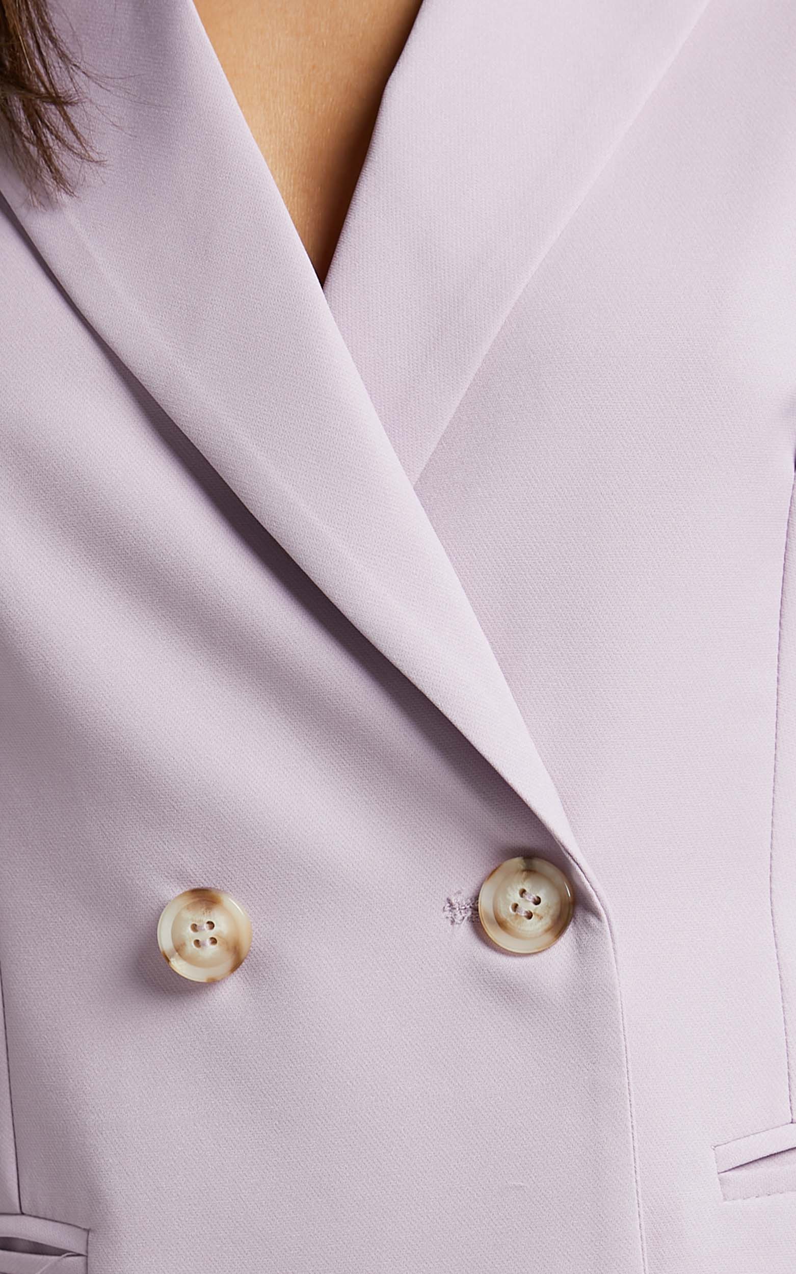 Allie Blazer - Double Breasted Blazer in Lilac