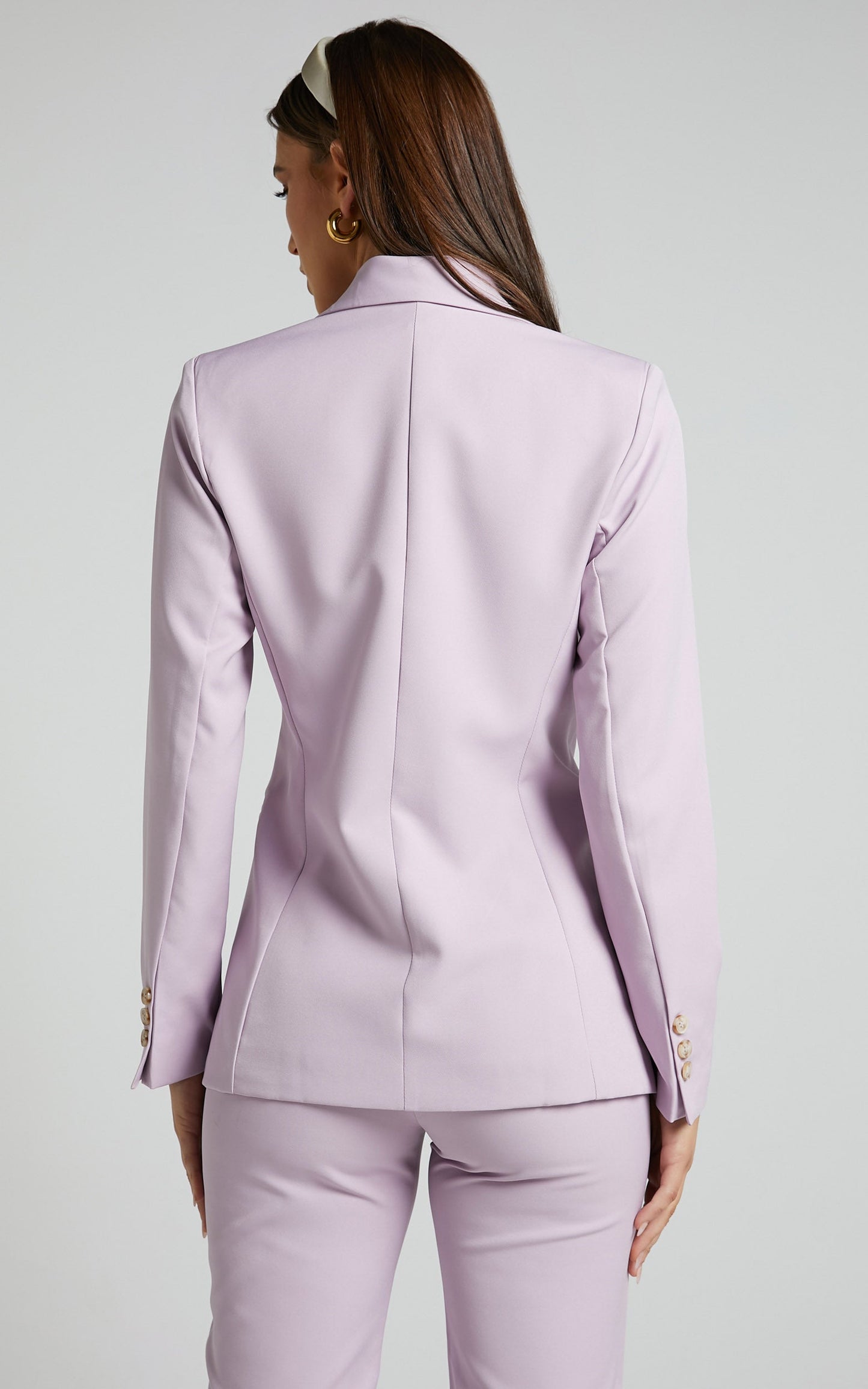 Allie Blazer - Double Breasted Blazer in Lilac