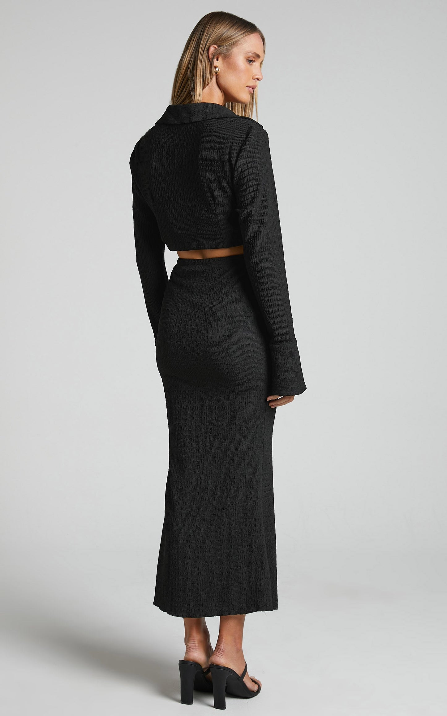 Althea Midi Skirt - Mermaid Skirt in Black