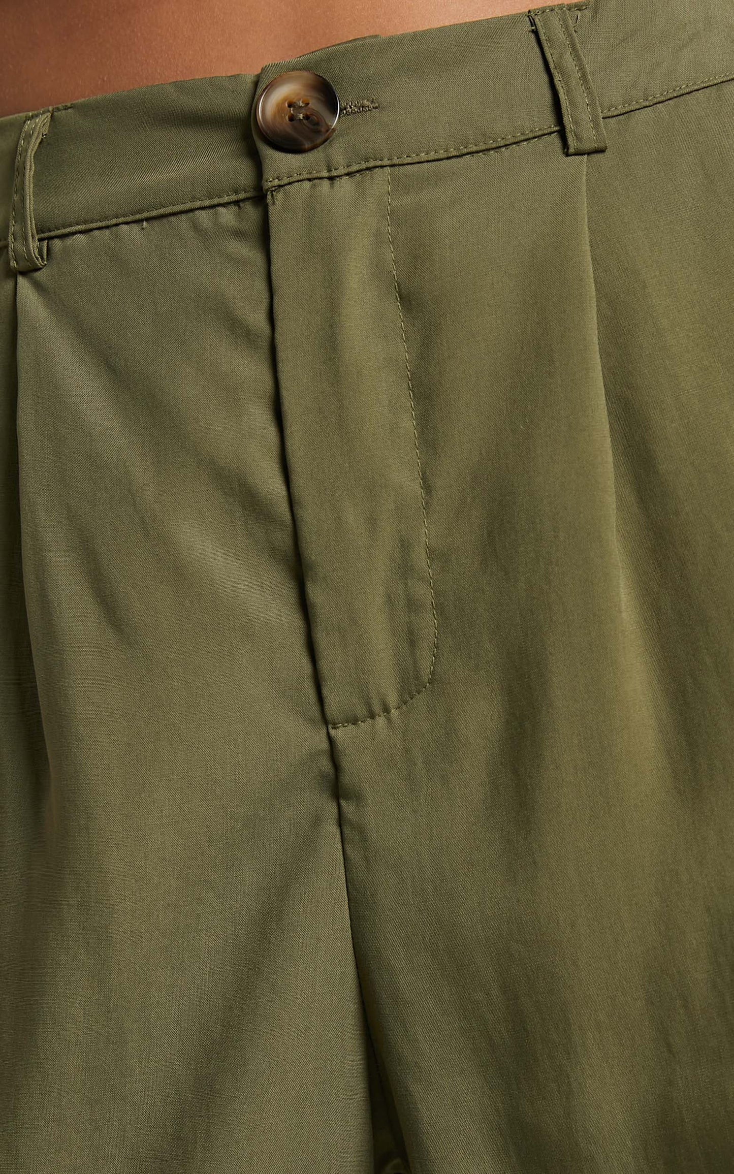 Amalie The Label - High Waisted Irina Tailored Tapered Pant in Khaki