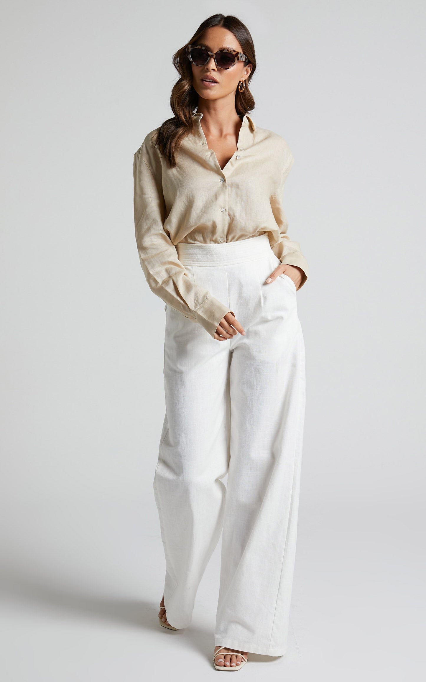 Amalie The Label - Kelvin Linen Linen Shirt in Oat