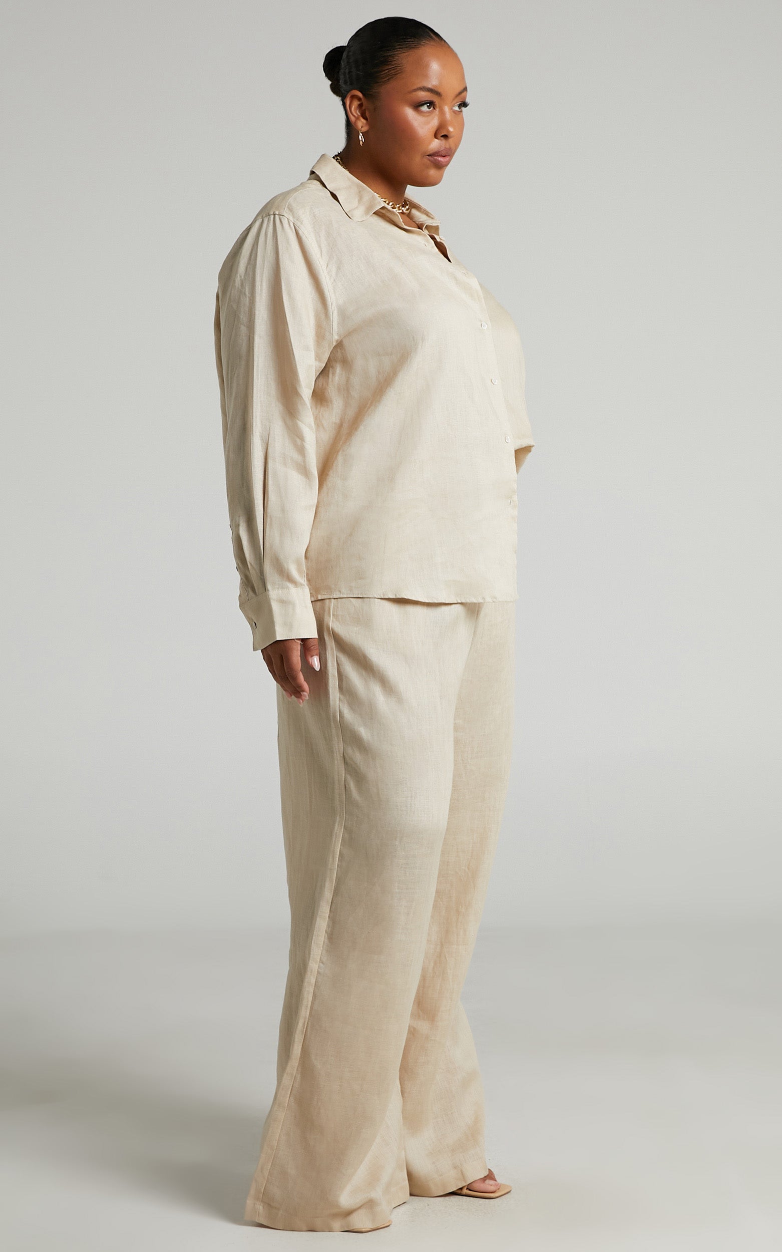 Amalie The Label - Kelvin Linen Linen Shirt in Oat