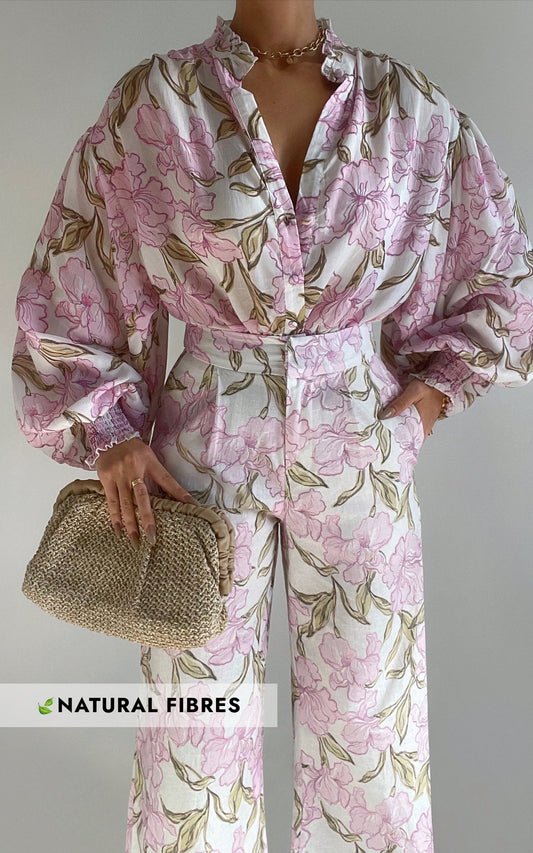 Amalie The Label - Khilan Puff Sleeve Blouse in Isia Floral