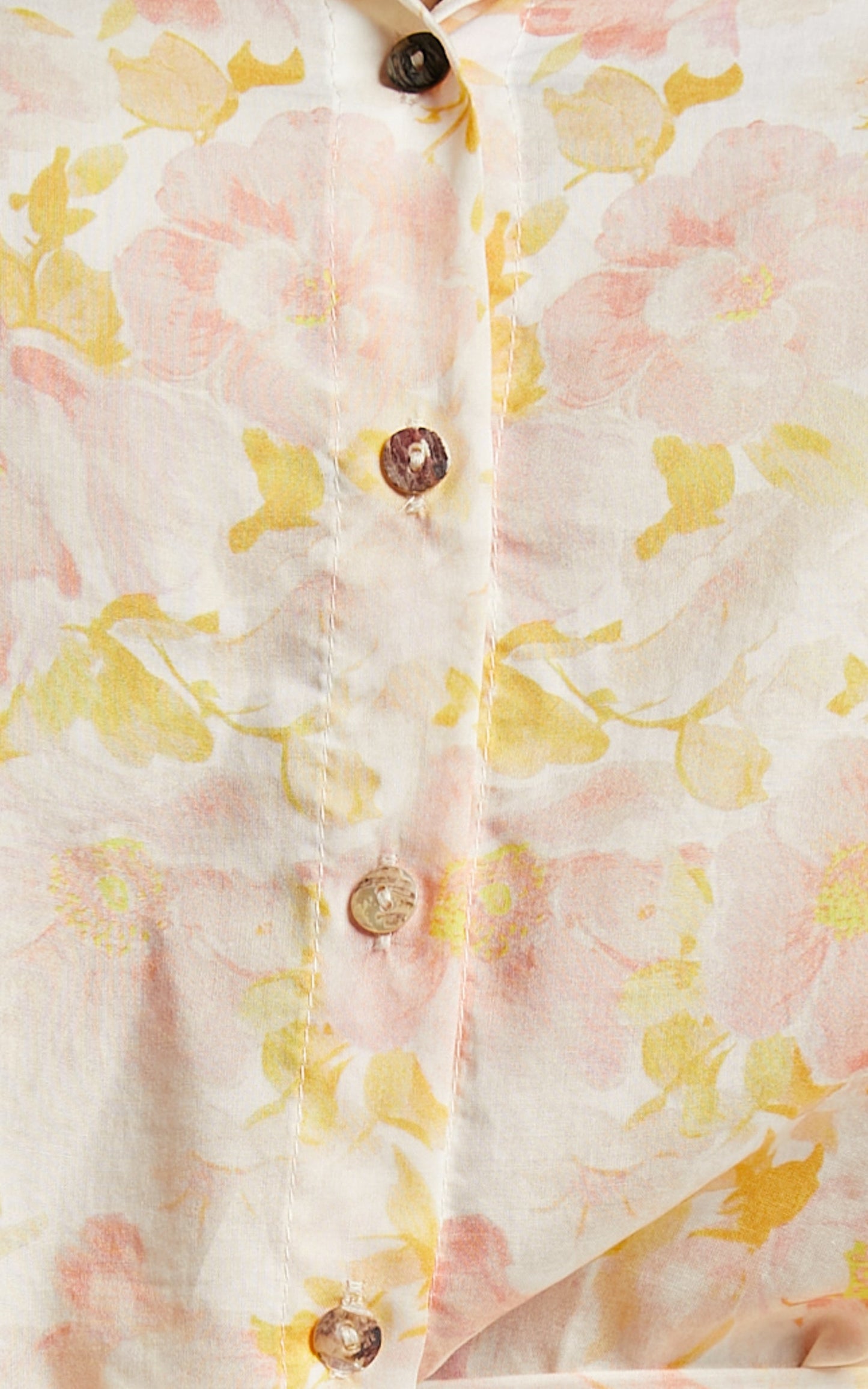 Amalie The Label - Kimmella Linen Blend Puff Sleeve Shirt in Sierra Floral