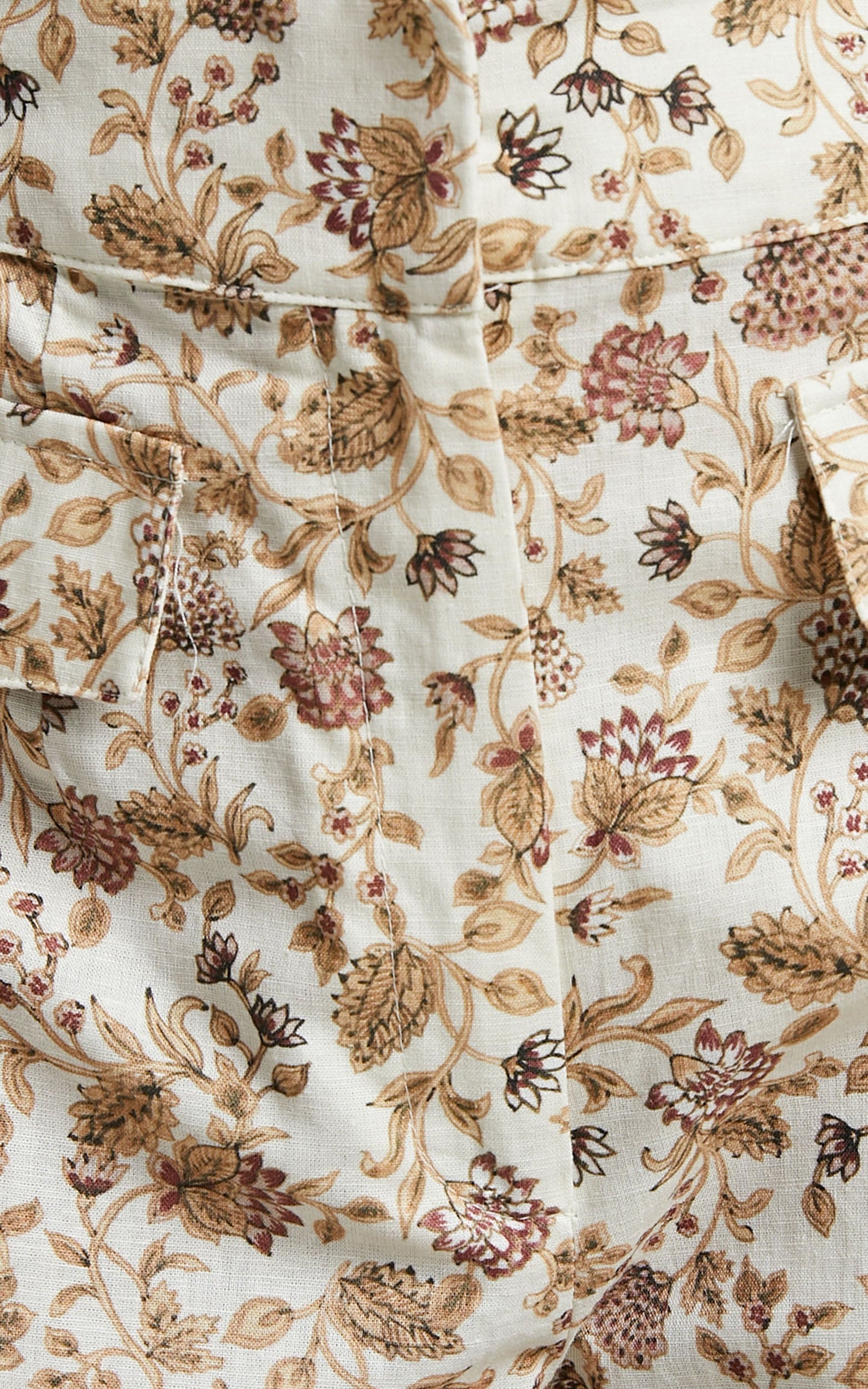 Amalie The Label - Masden Linen Look Blend High Waisted Wide Leg Pants in Maya Floral