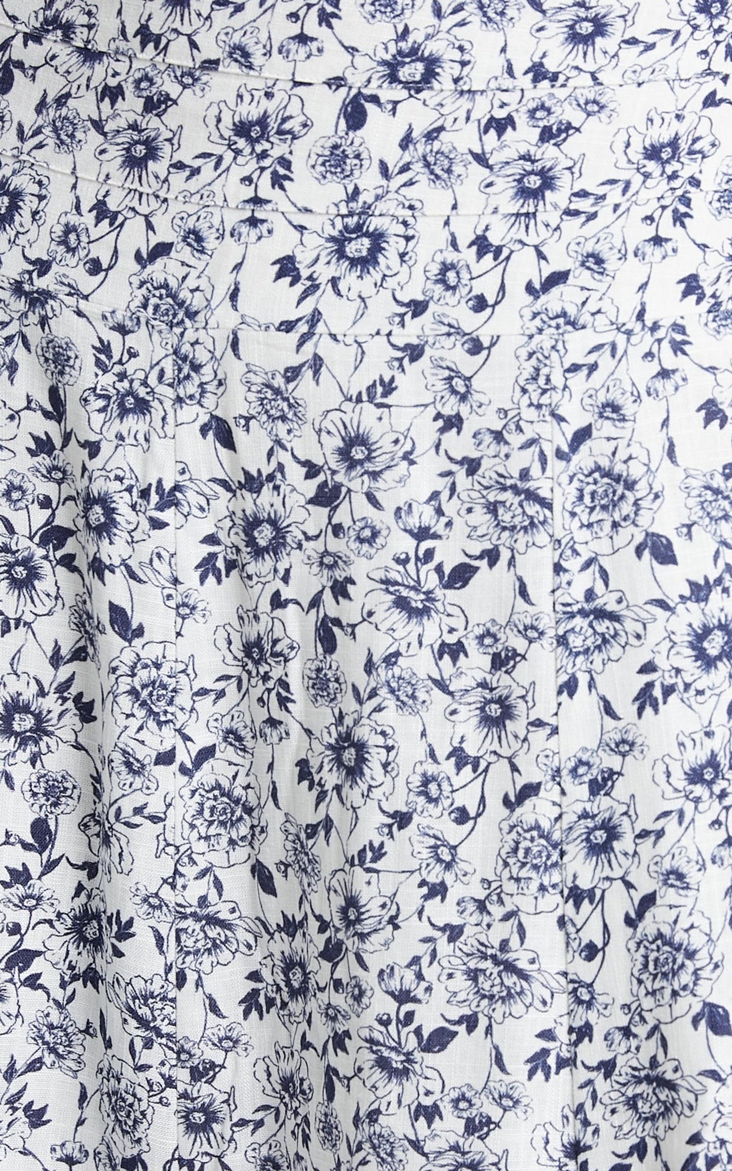Amalie The Label - Maya Linen Blend Panelled Crop Top and Maxi Skirt Two Piece Set in Blue Porcelain Floral