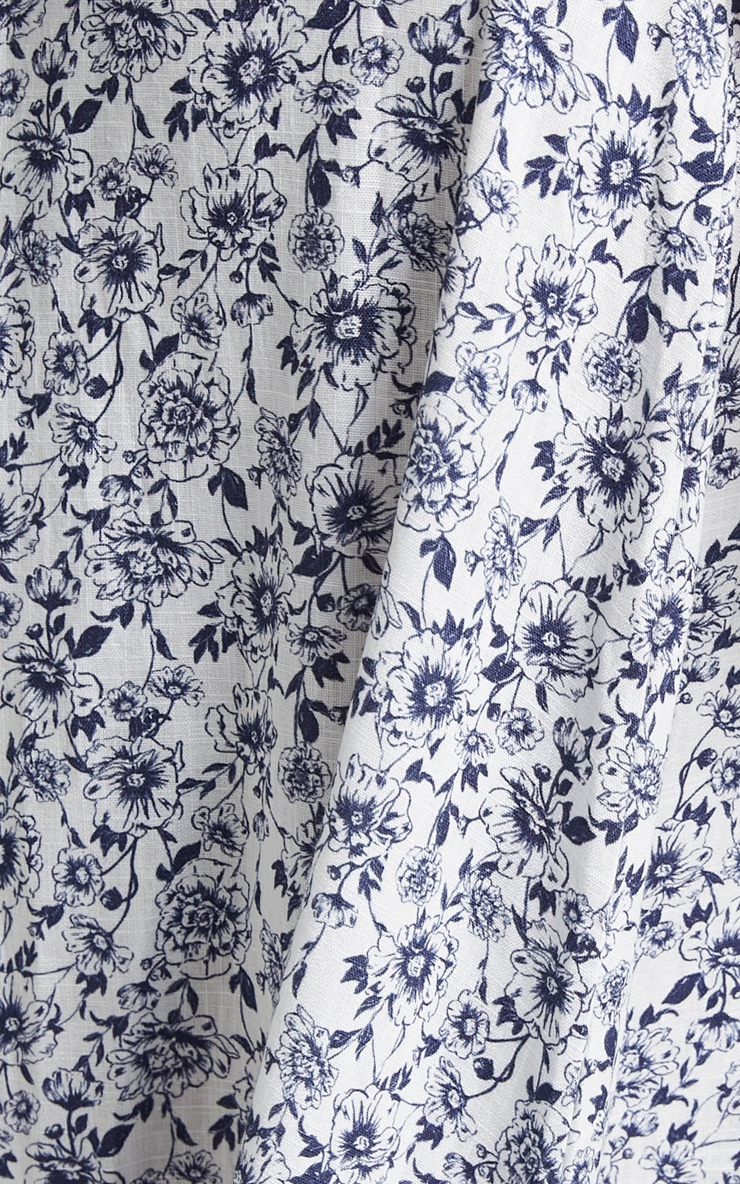 Amalie The Label - Maya Linen Blend Strappy Cut Out Detail Maxi Dress in Blue Porcelain Floral