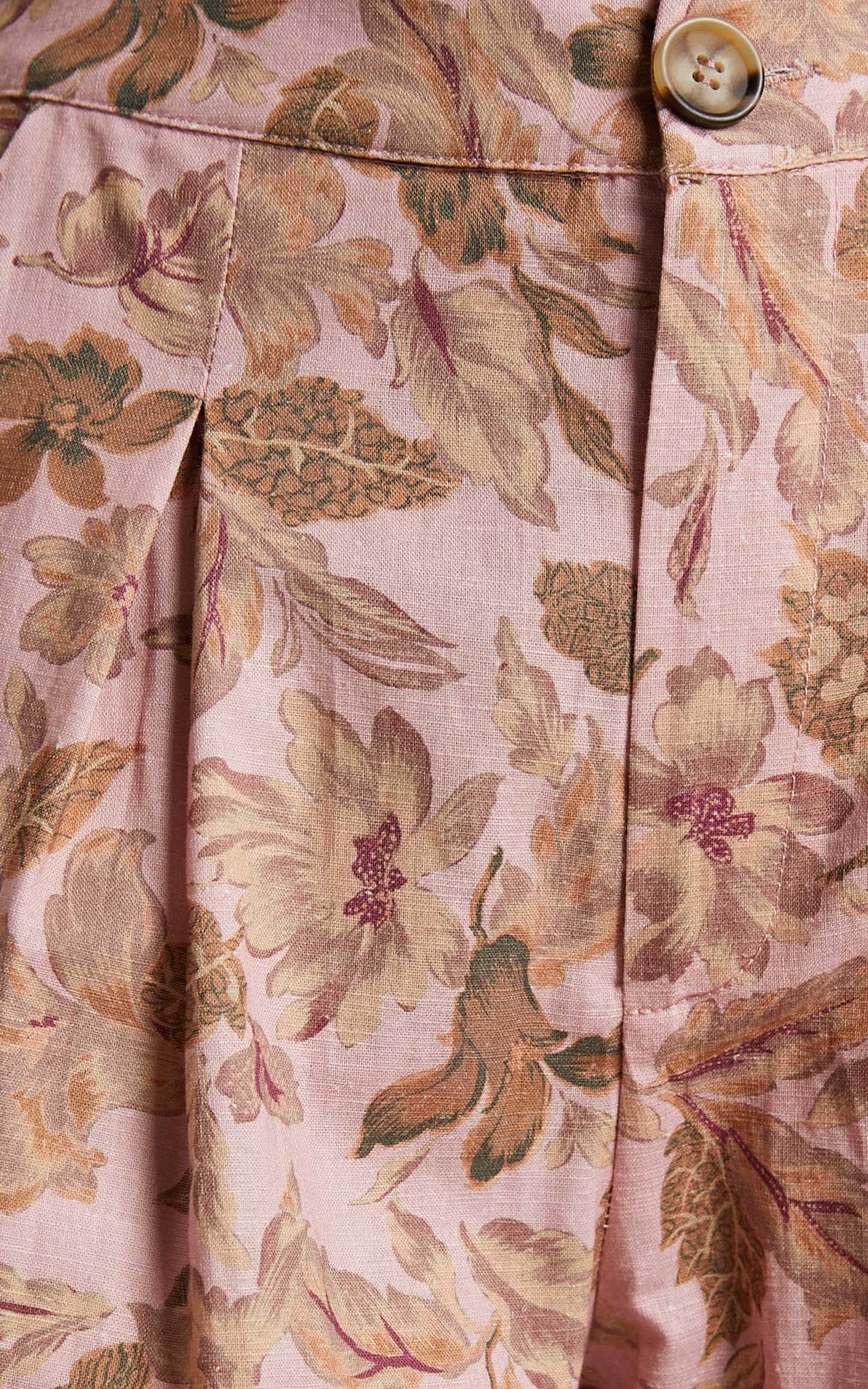 Amalie The Label - Viola Linen Blend High Waisted Tailored Pants in Vahala Print