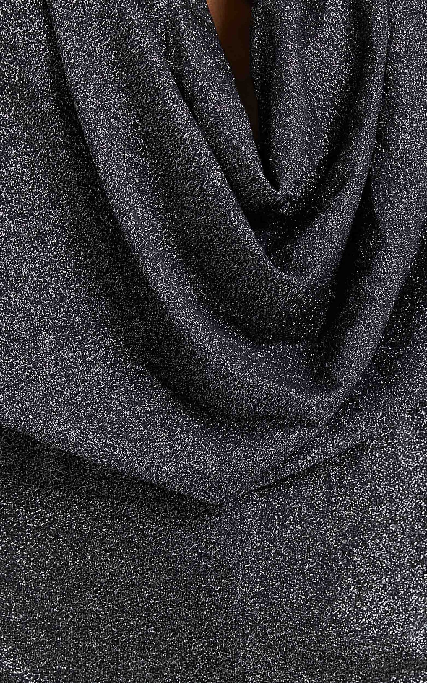 Amaliee Jumpsuit - Halter Neck Cowl Front Jumpsuit in Black