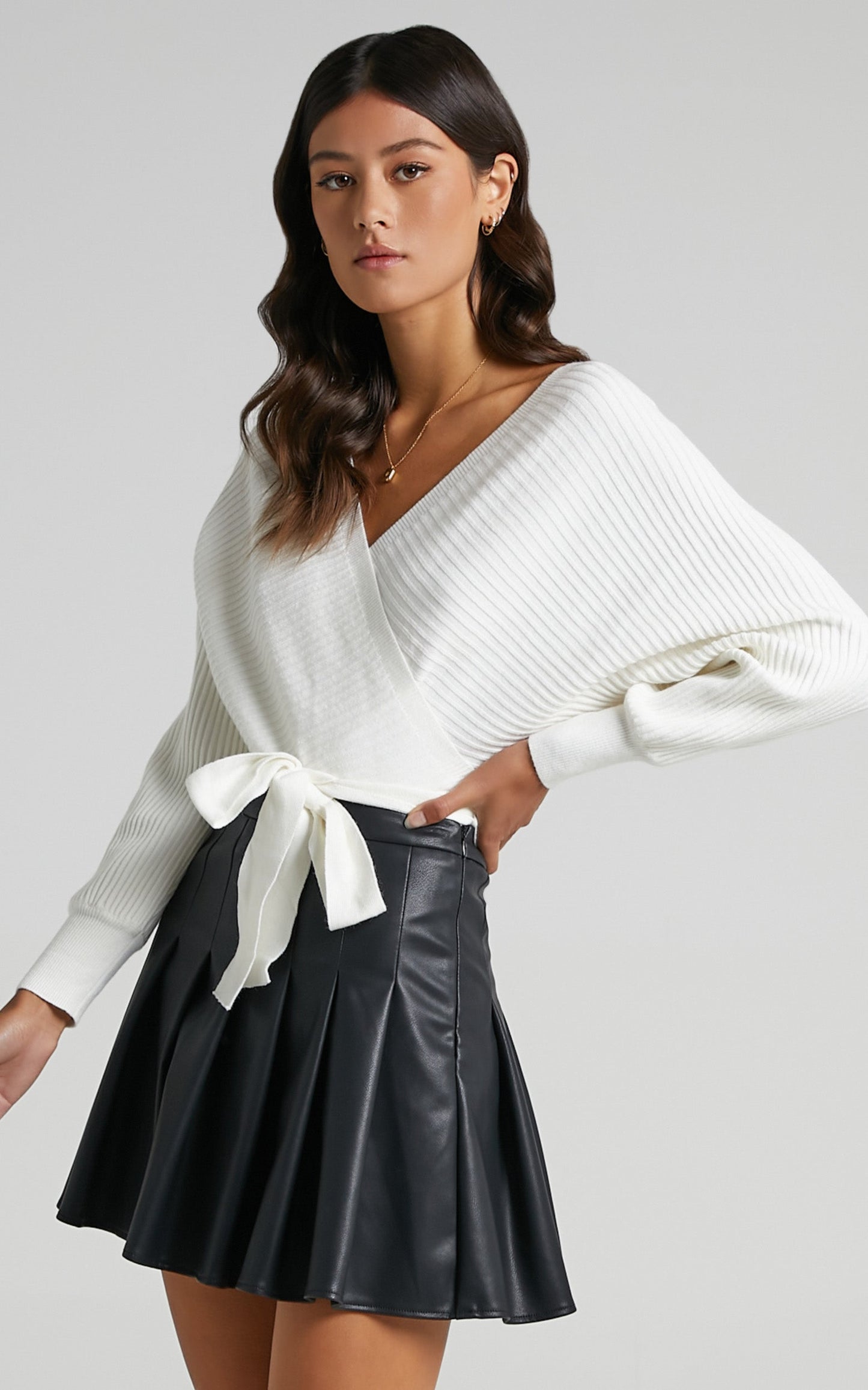 Amery Knit Bodysuit in White