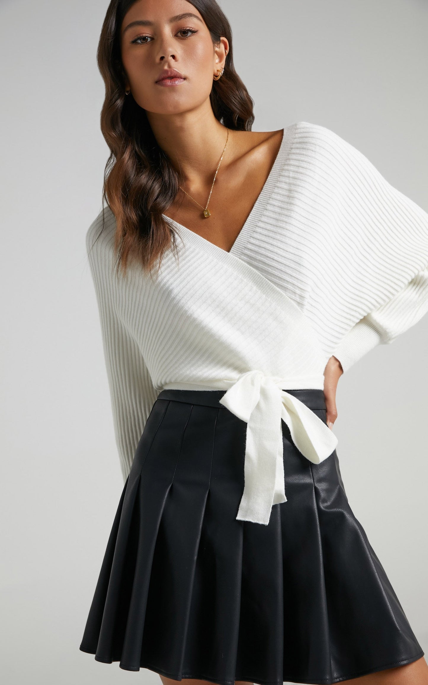 Amery Knit Bodysuit in White