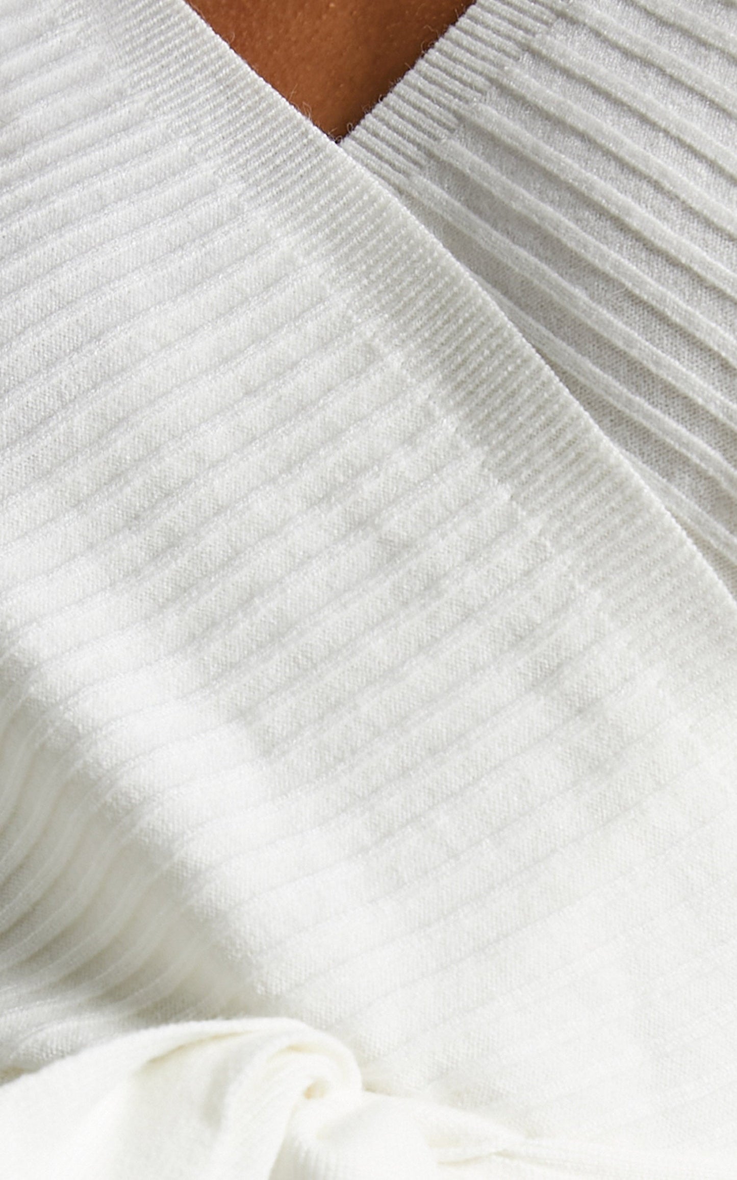 Amery Knit Bodysuit in White