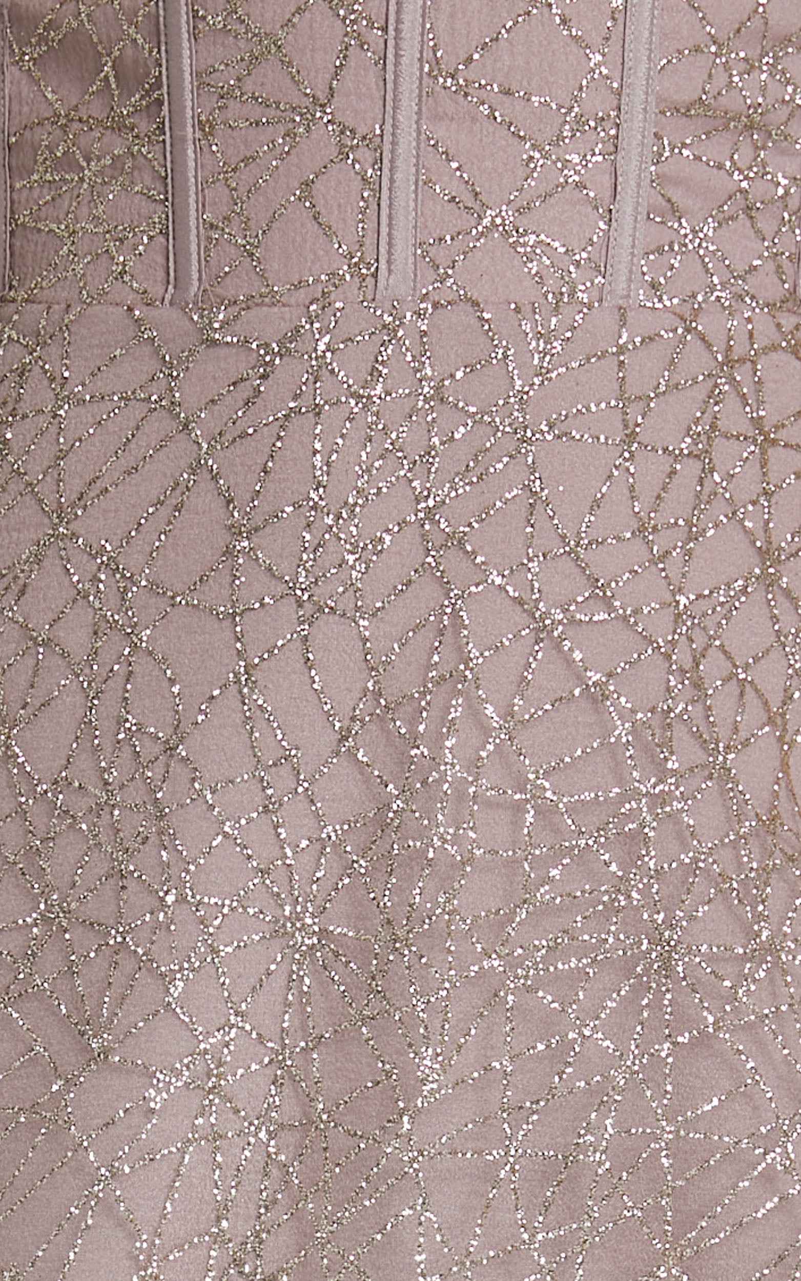 Amielita Maxi Dress - Corset Bodice Glitter Tulle Dress in Blush
