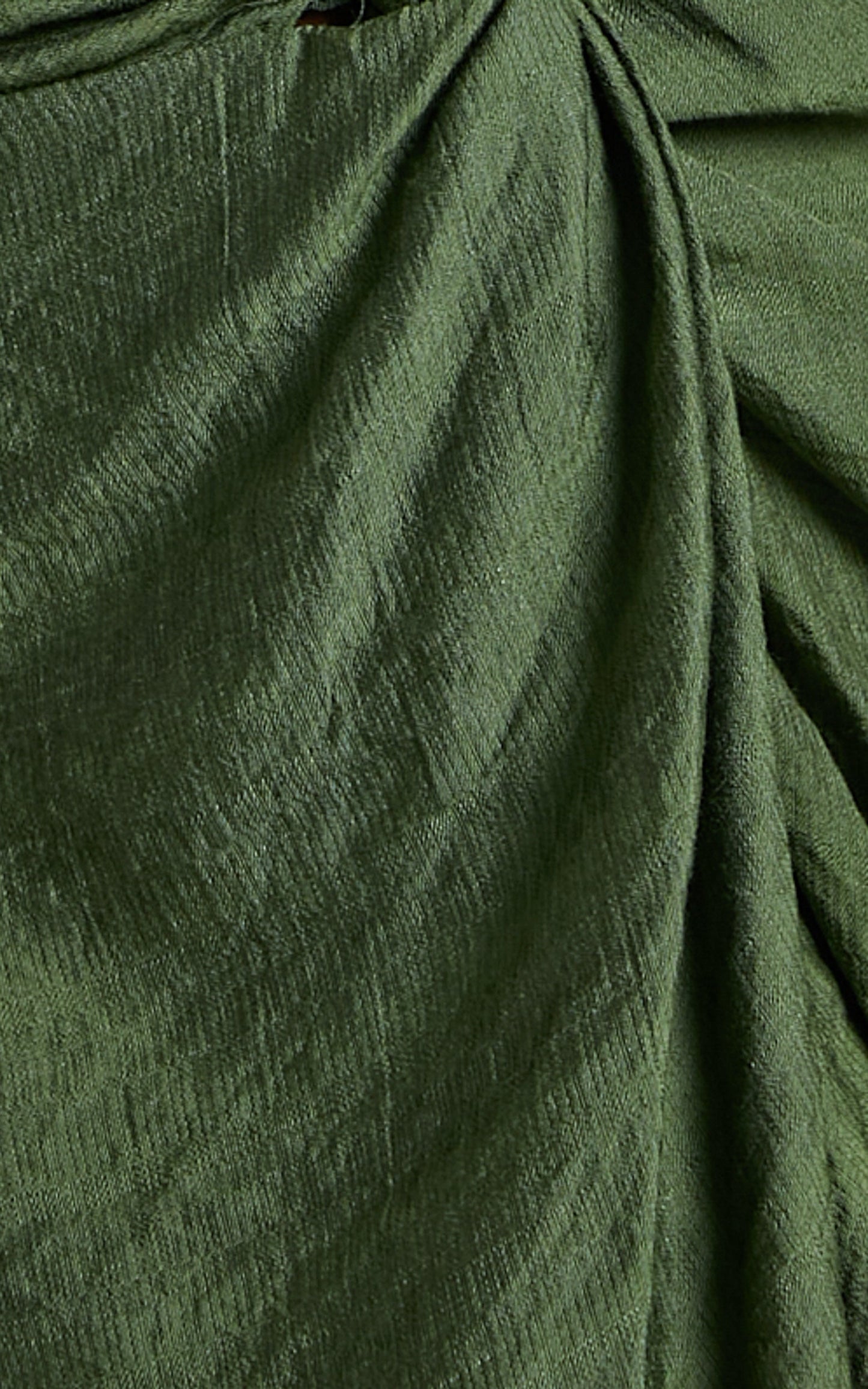 Andalyn Two Piece Knot Front Skirt Set in Olive
