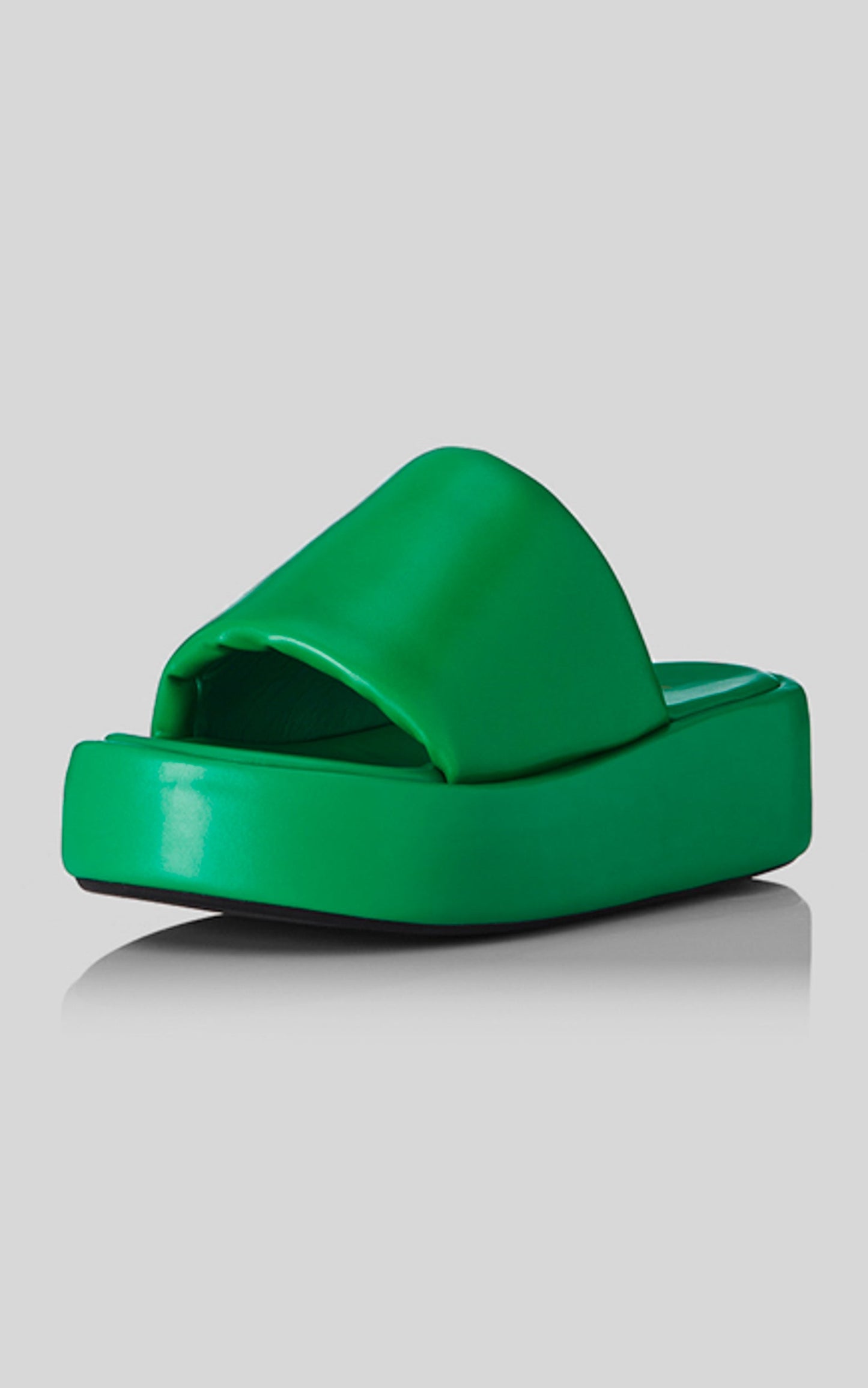 Alias Mae - Andi Slides in Highlighter Green Leather