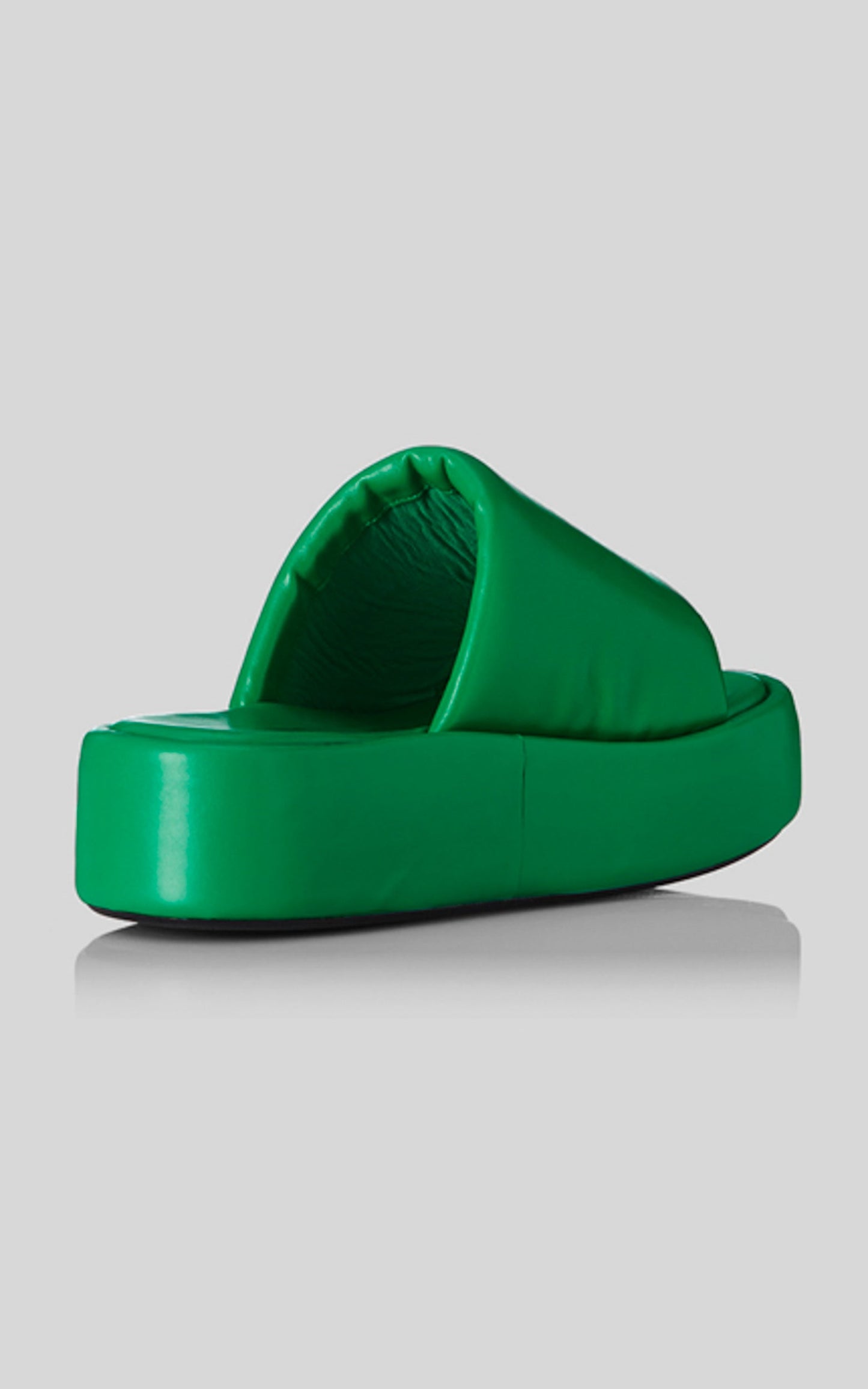 Alias Mae - Andi Slides in Highlighter Green Leather