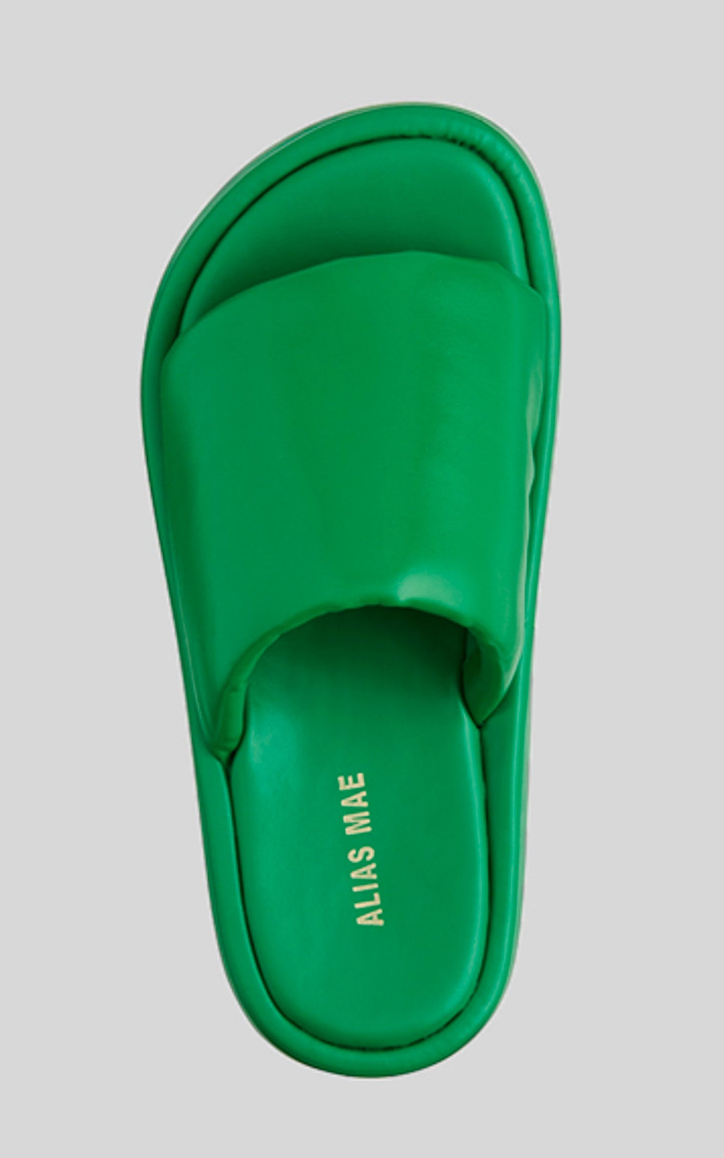 Alias Mae - Andi Slides in Highlighter Green Leather