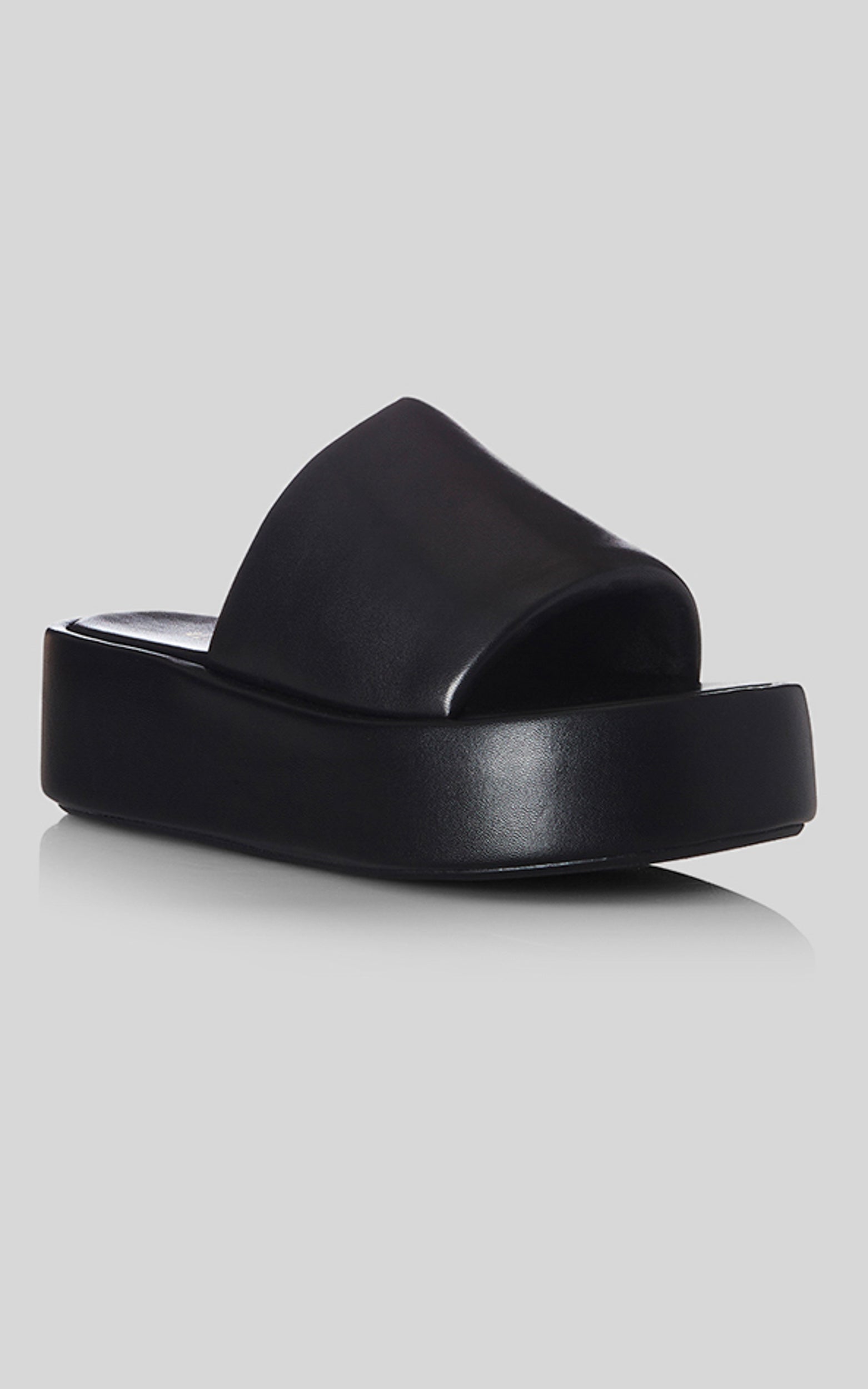 Alias Mae - Andi Slides in Black Leather