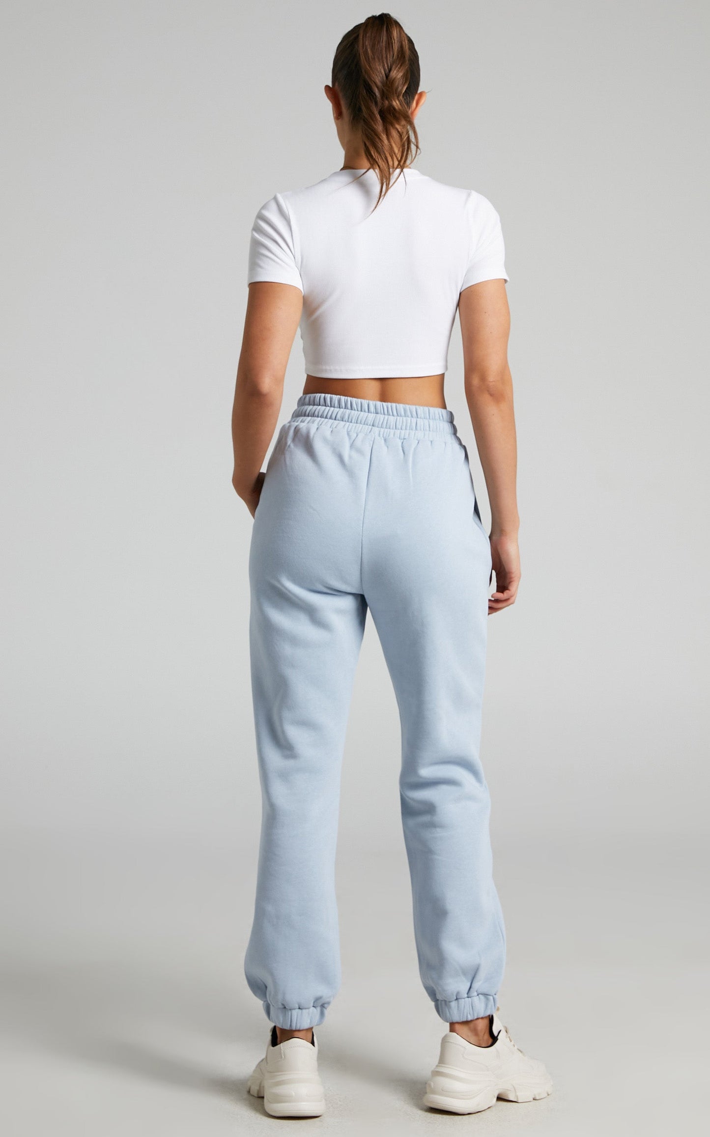 Annie Fleece Track Pants in Blue