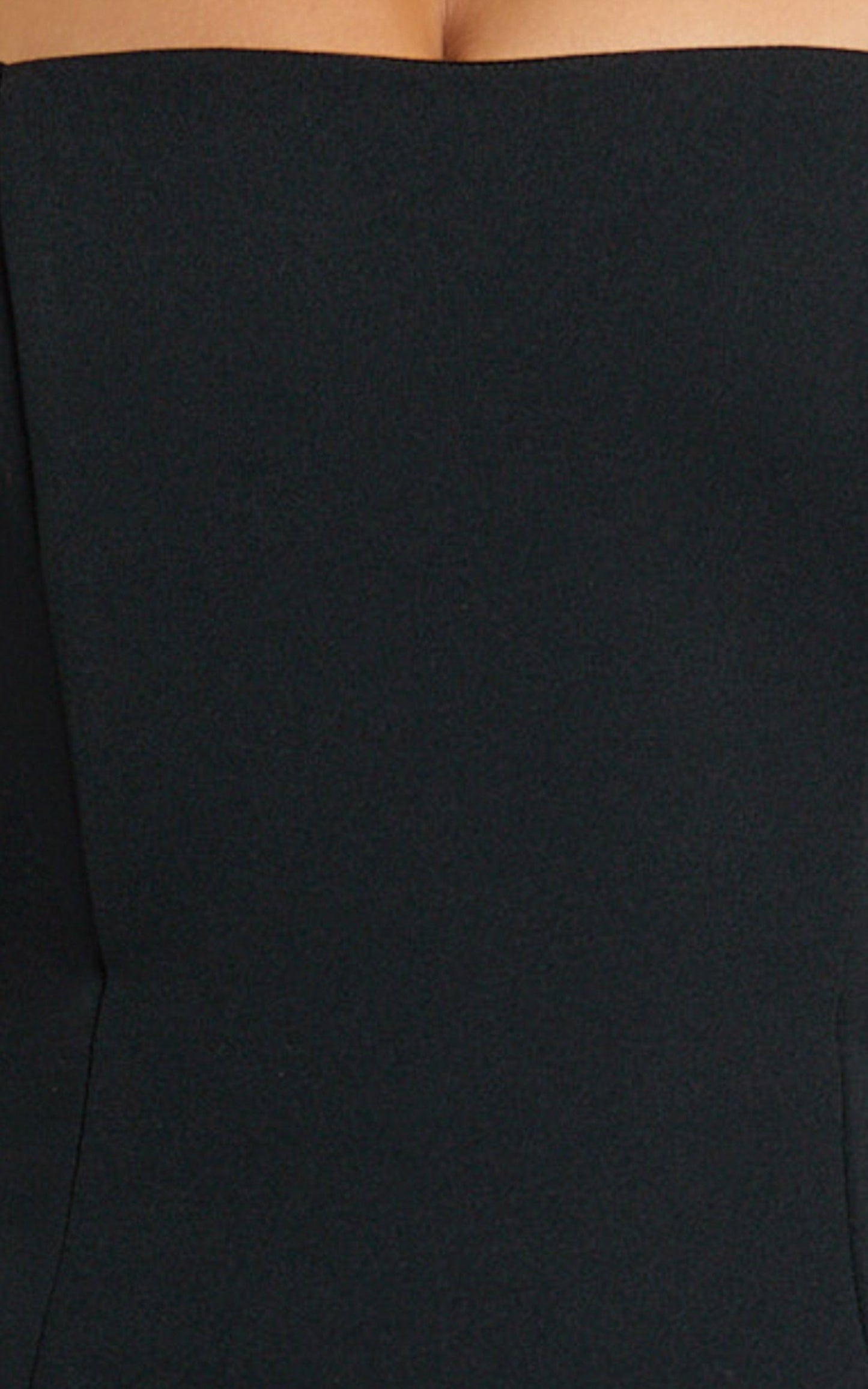 Anya Two Piece Top and Skirt Set - Strapless Fit And Flare Top And Maxi Skirt in Black