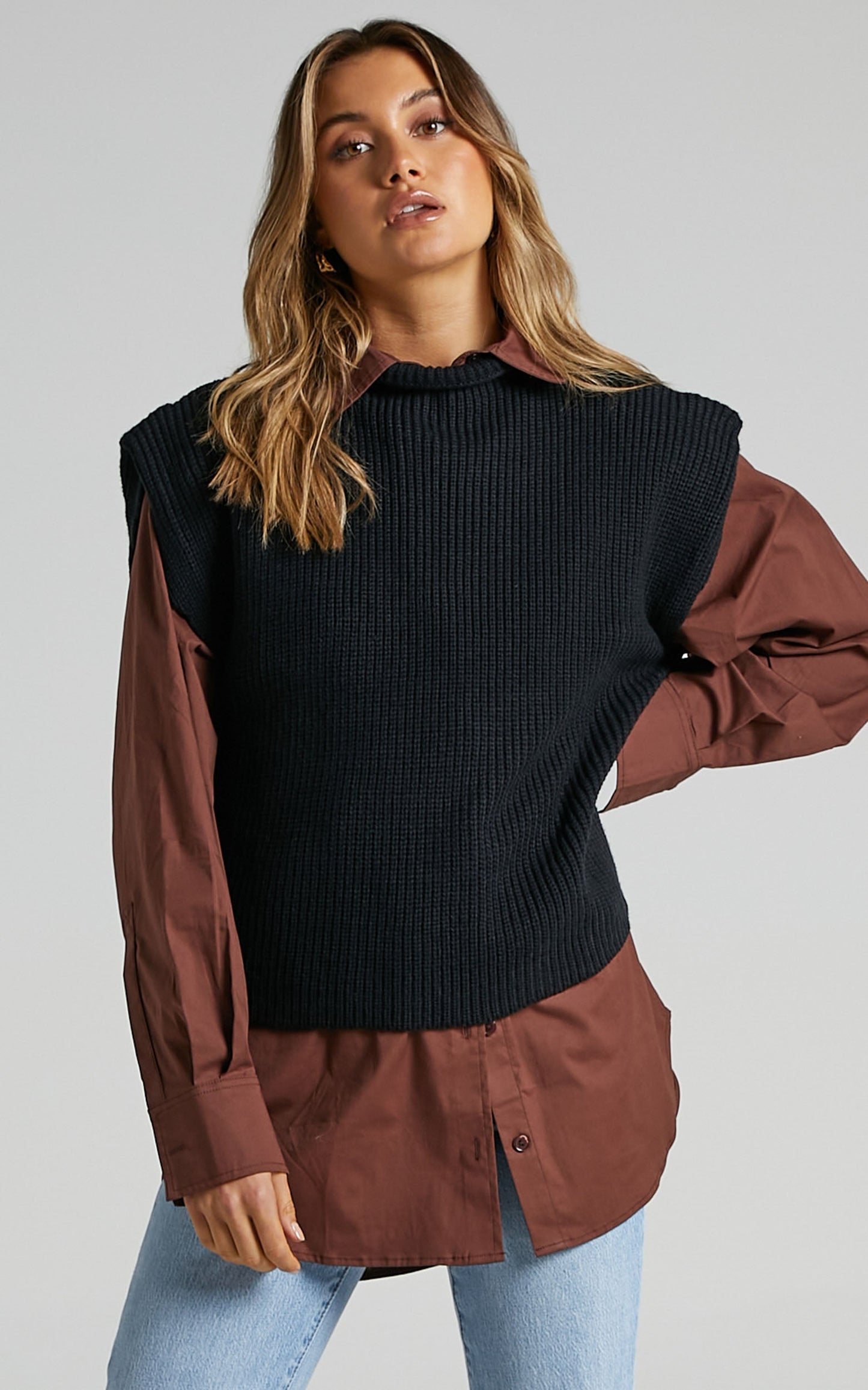 Apifera High Neck Top in Black