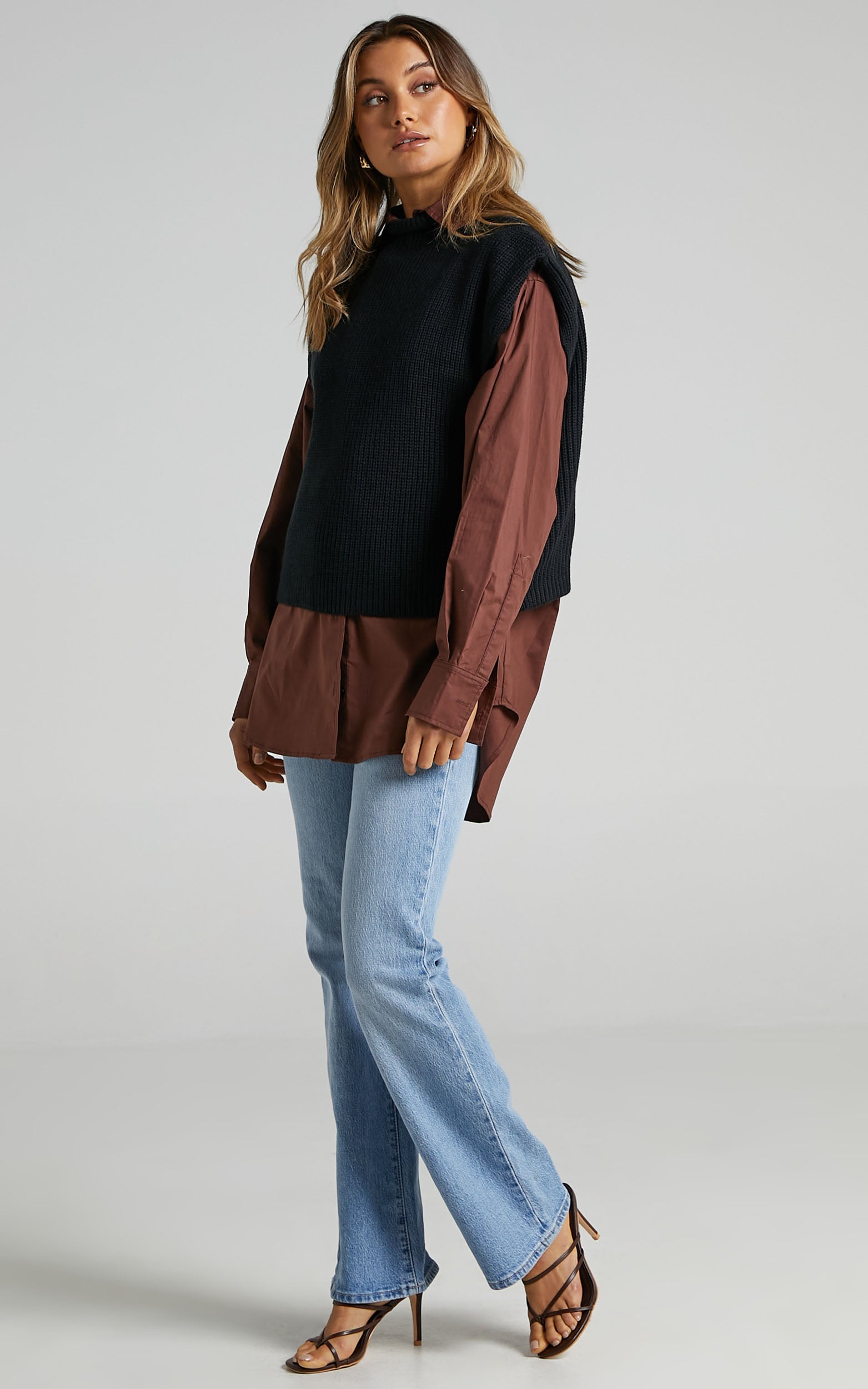 Apifera High Neck Top in Black
